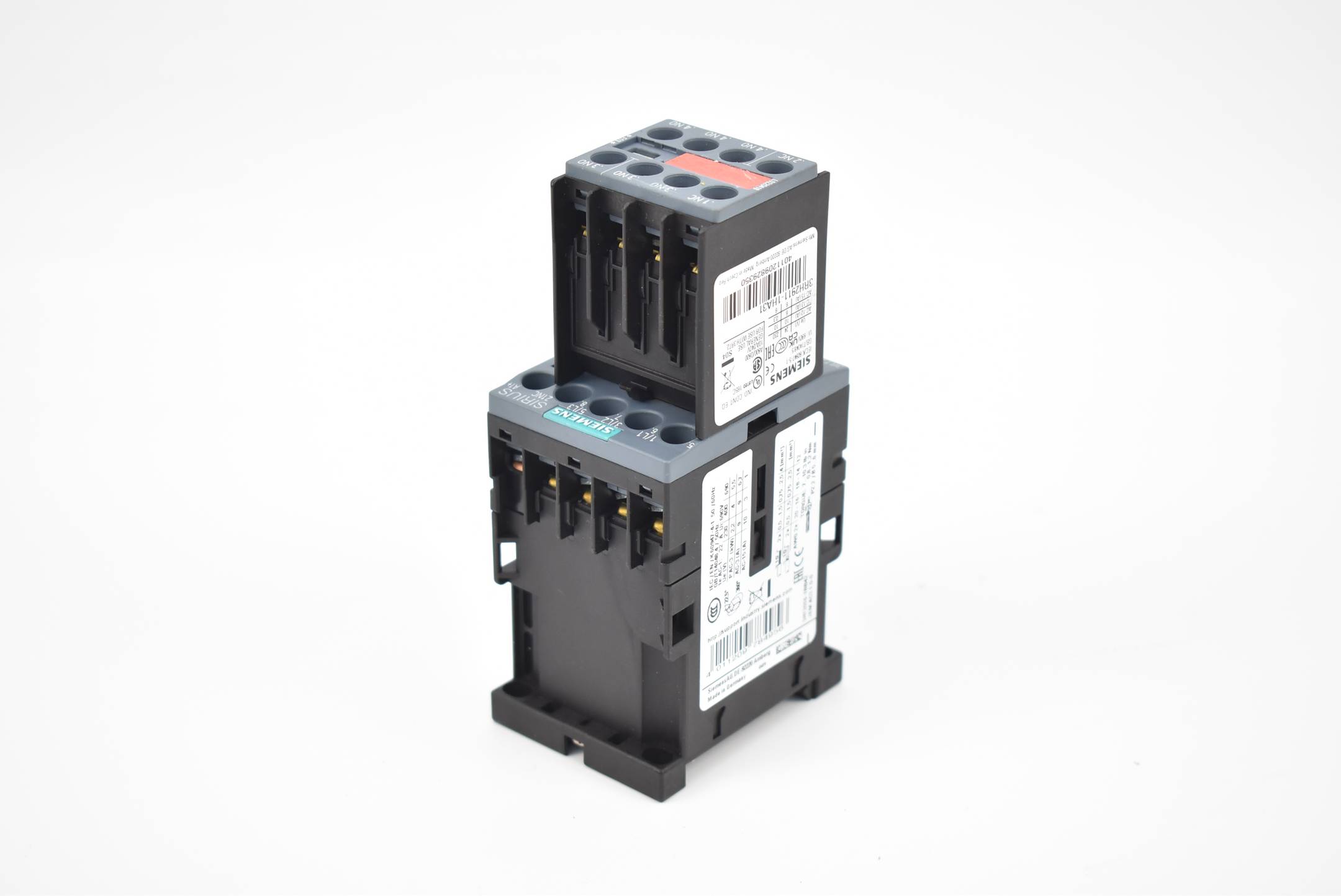 Siemens Sirius Schütz 3RT2016-1BB42 + Hilfsschalter 3RH2911-1HA31