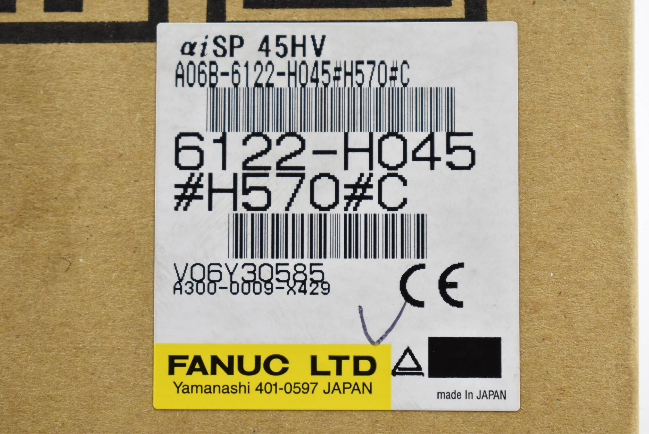 Fanuc Spindle Amplifier SPM-45HVi A06B-6122-H045#H570#C