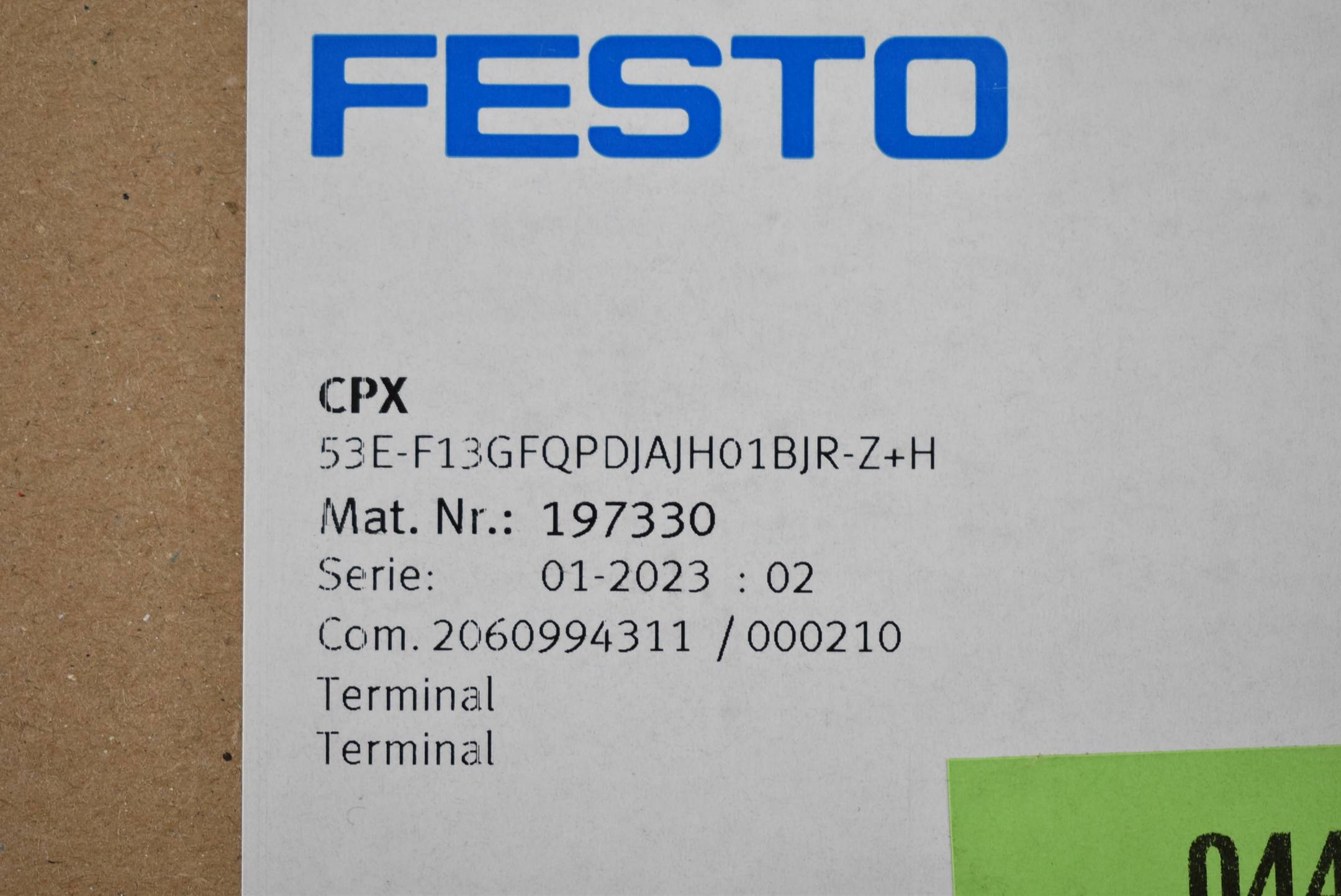 Festo Terminal 53E-F13GFQPDJAJH01BJR-Z+H ( 197330 )