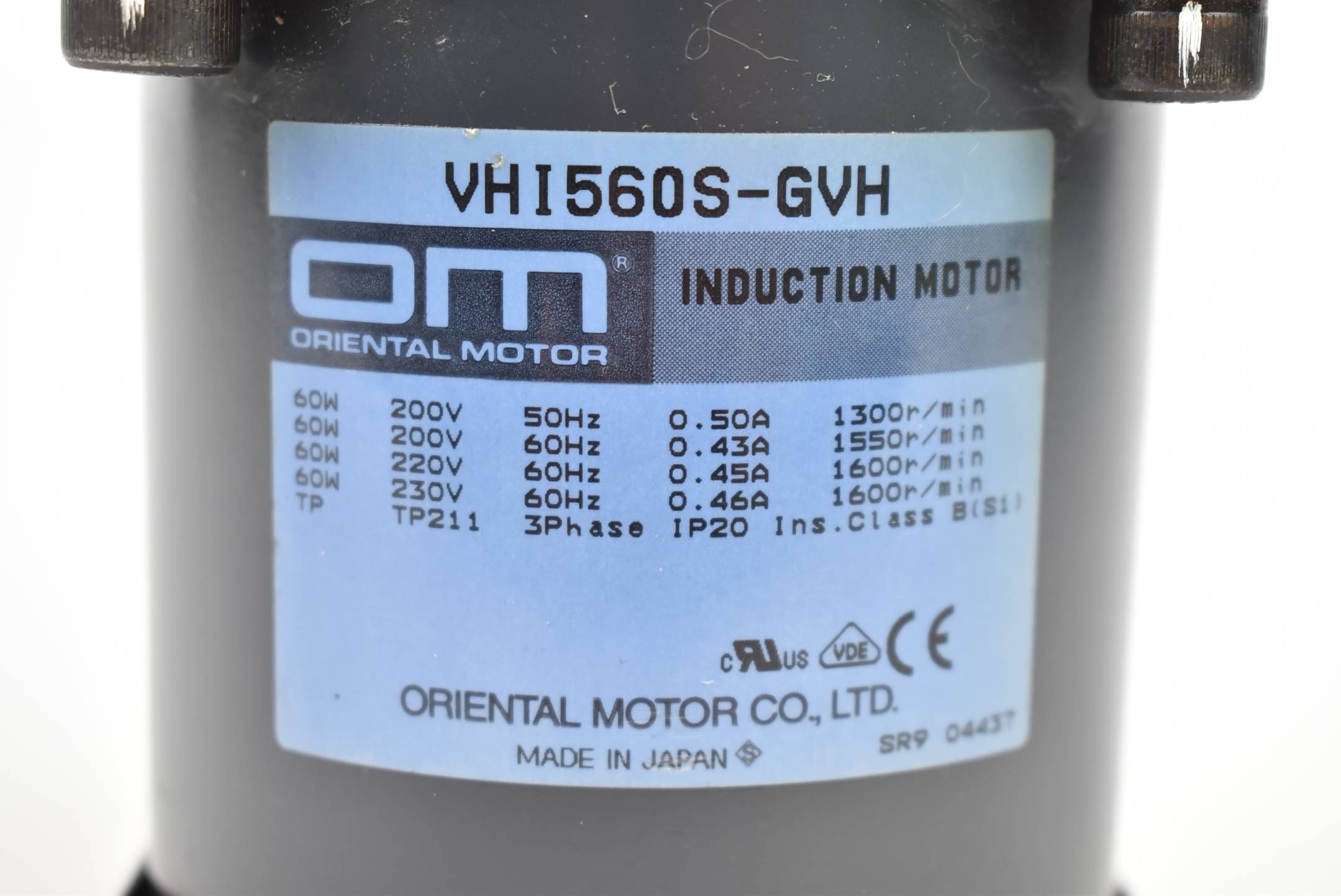 Oriental Motor Asynchron Motor 200V 60W 1300-1600r/min VHI560S-GHV inkl GVH5G60