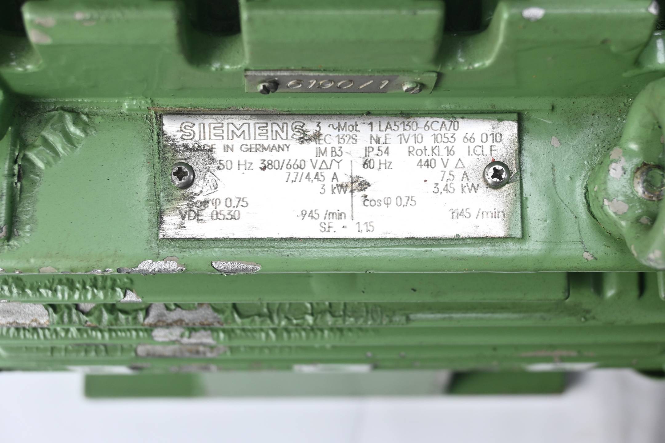 Siemens 3~ Niederspannungsmotor 1LA5130-6CA70 ( 1LA5 130-6CA70 )