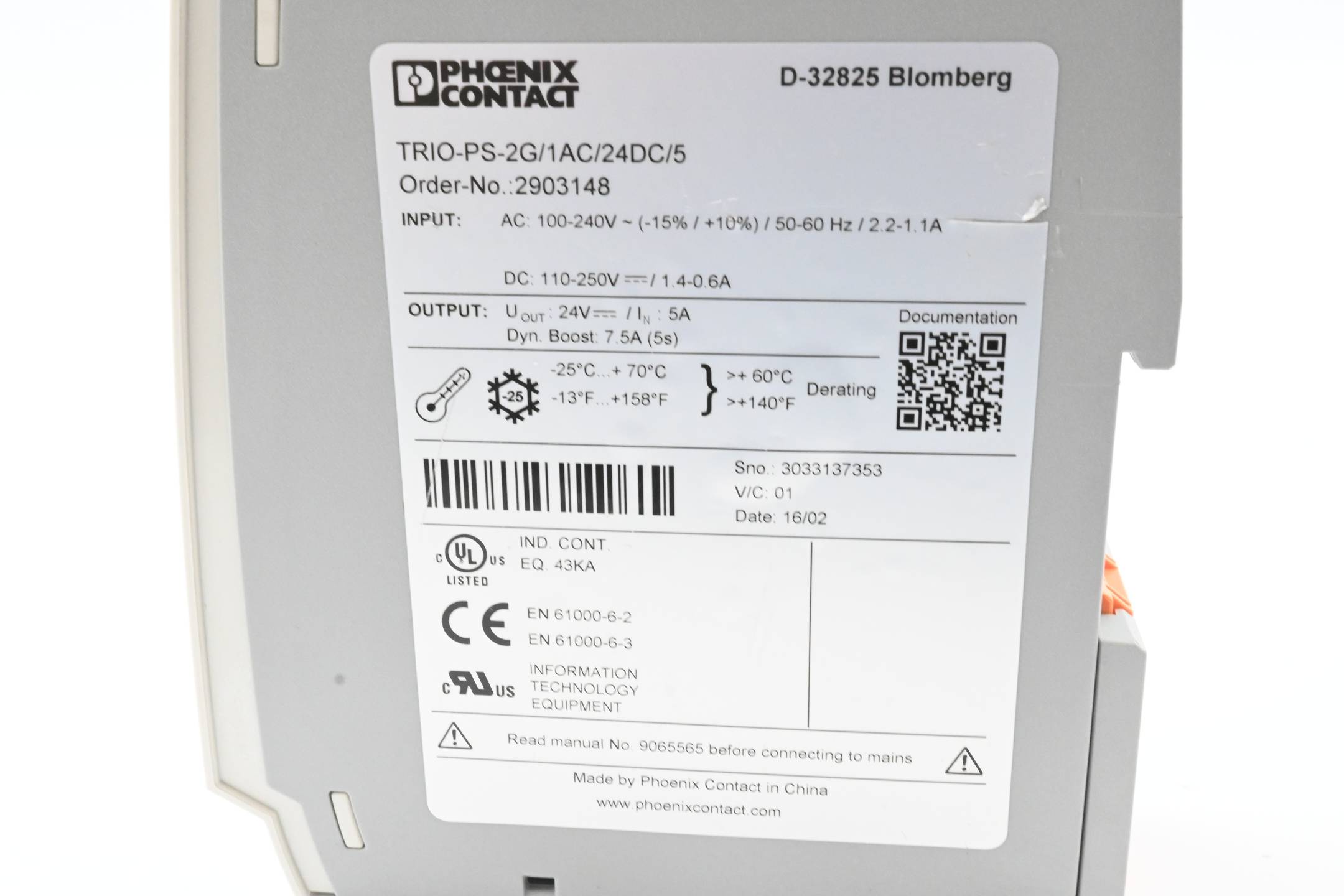 Phoenix Contact Stromversorgung TRIO-PS-2G/1AC/24DC/5 ( 2903148 )