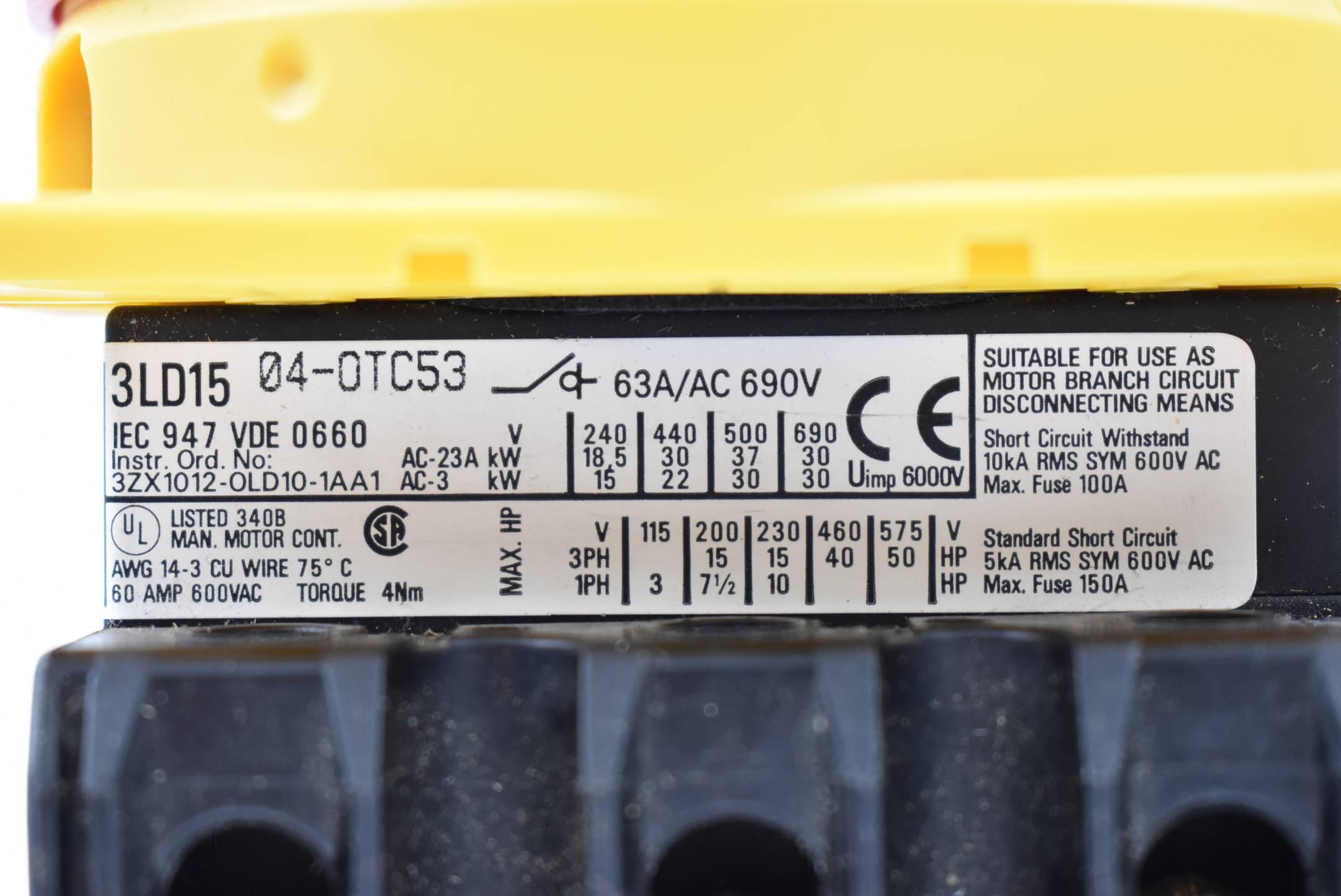 Siemens Haupt-/Not-Aus-Schalter 3LD1 504-0TC53 ( 3LD1504-0TC53 )