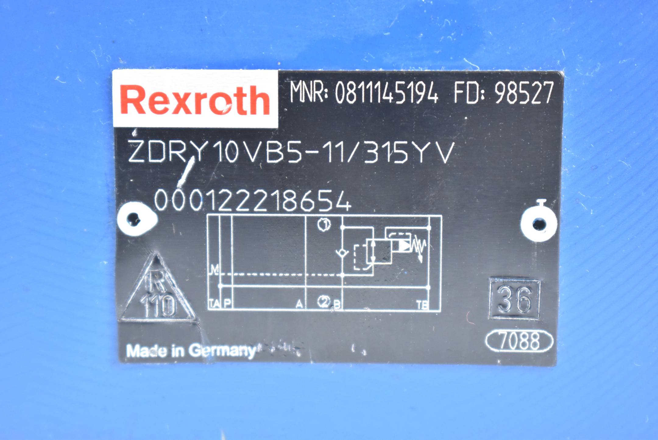 Rexroth Hydraulikventil ZDRY10VB5-11/315YV ( 0811145194 )