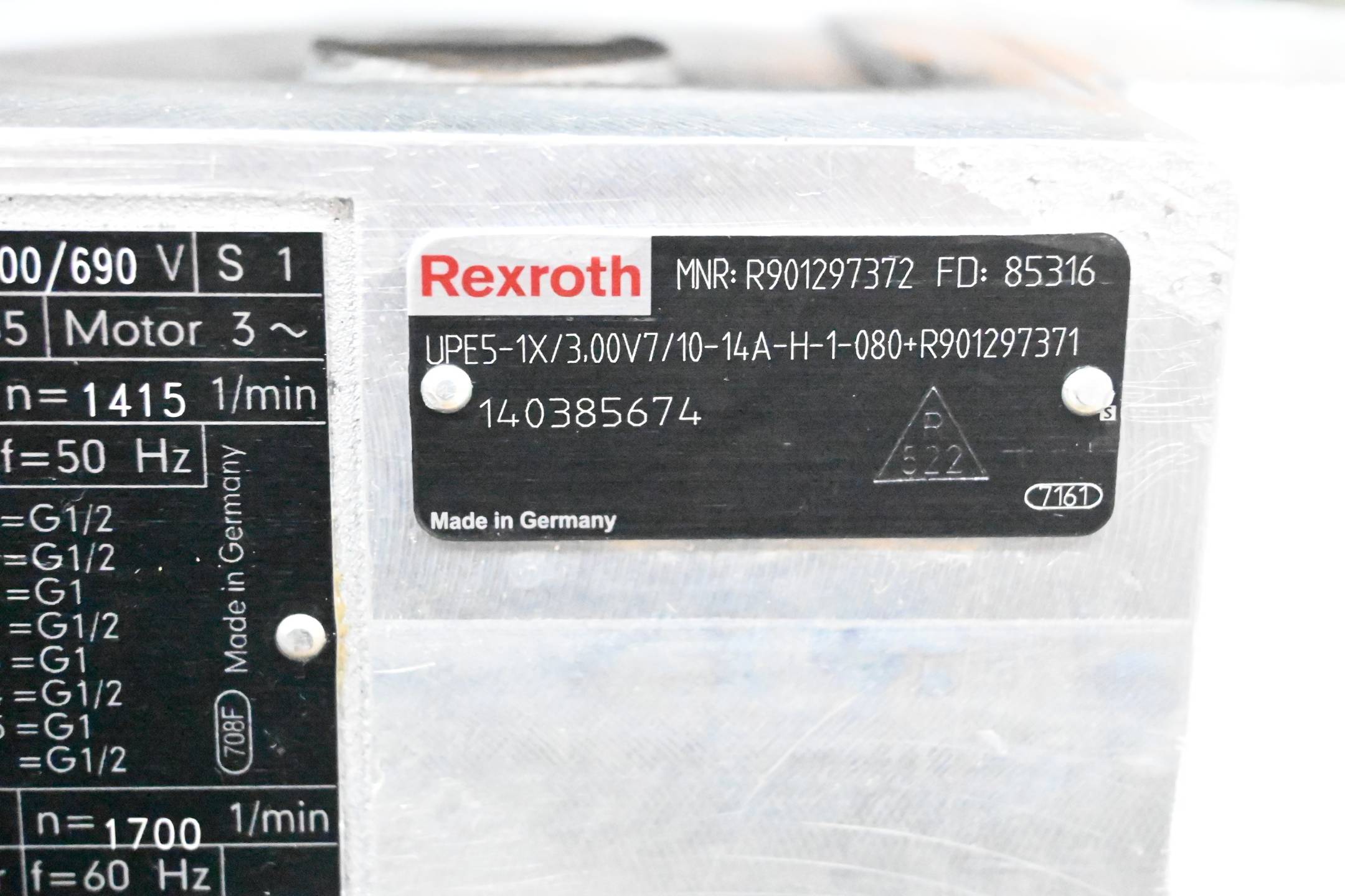Rexroth Kompaktaggregat UPE5-1X/3,00V7/10-14A-H-1-080+R901297371 ( R901297372 )