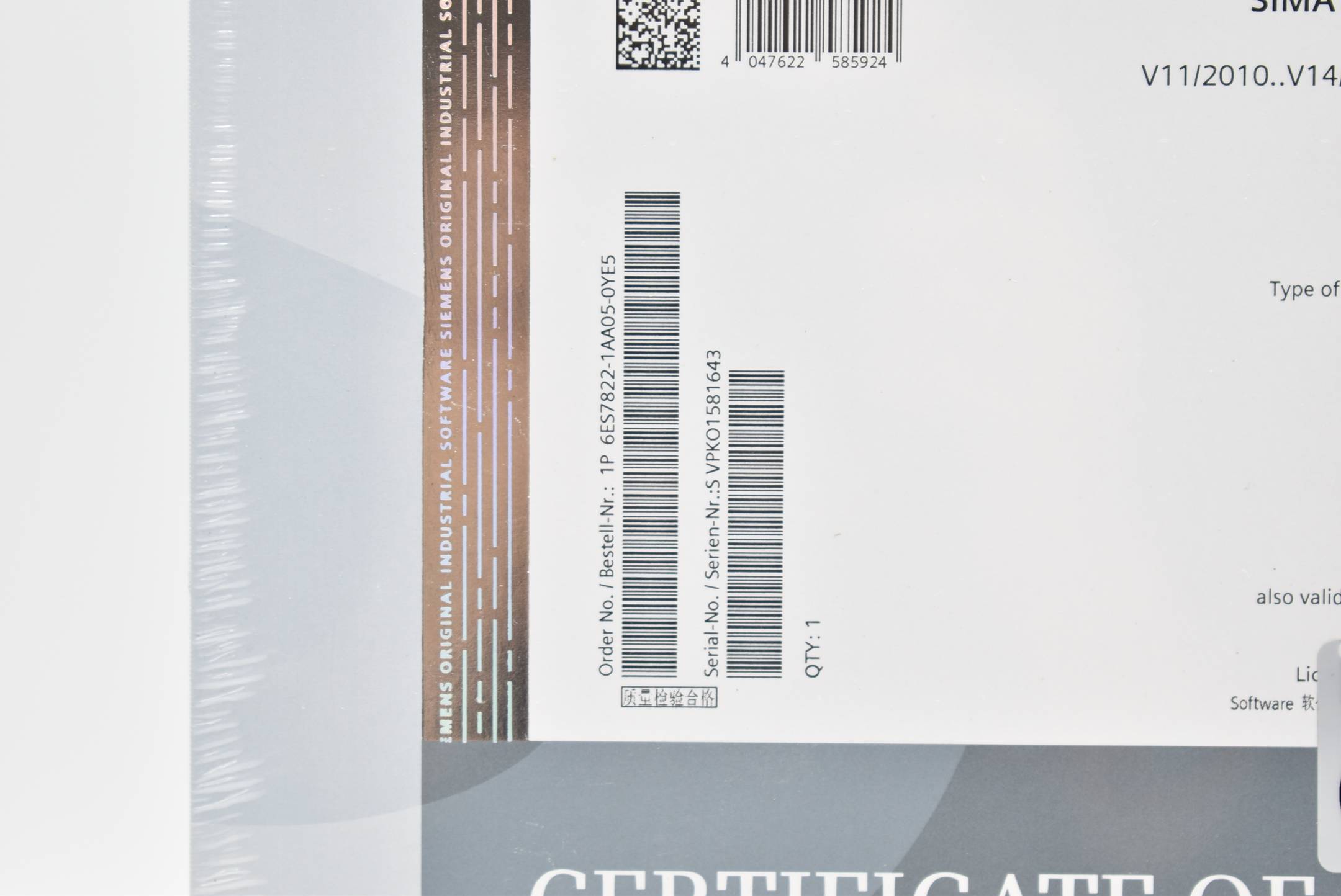 Siemens simatic STEP 7 Professional V15 6ES7822-1AA05-0YE5 Upgrade to V15