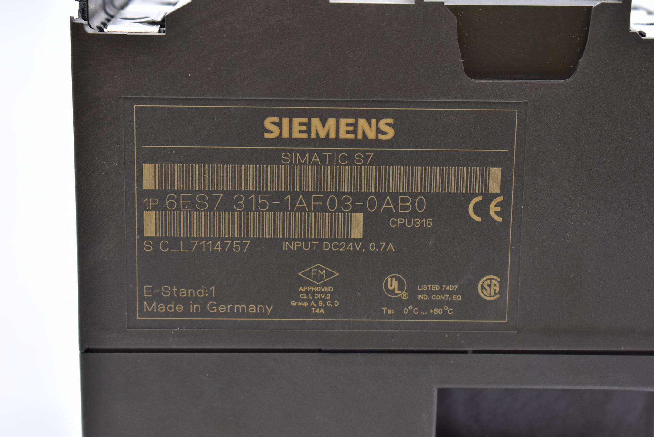 Siemens simatic S7-300 CPU 315 6ES7 315-1AF03-0AB0 ( 6ES7315-1AF03-0AB0 ) E.1