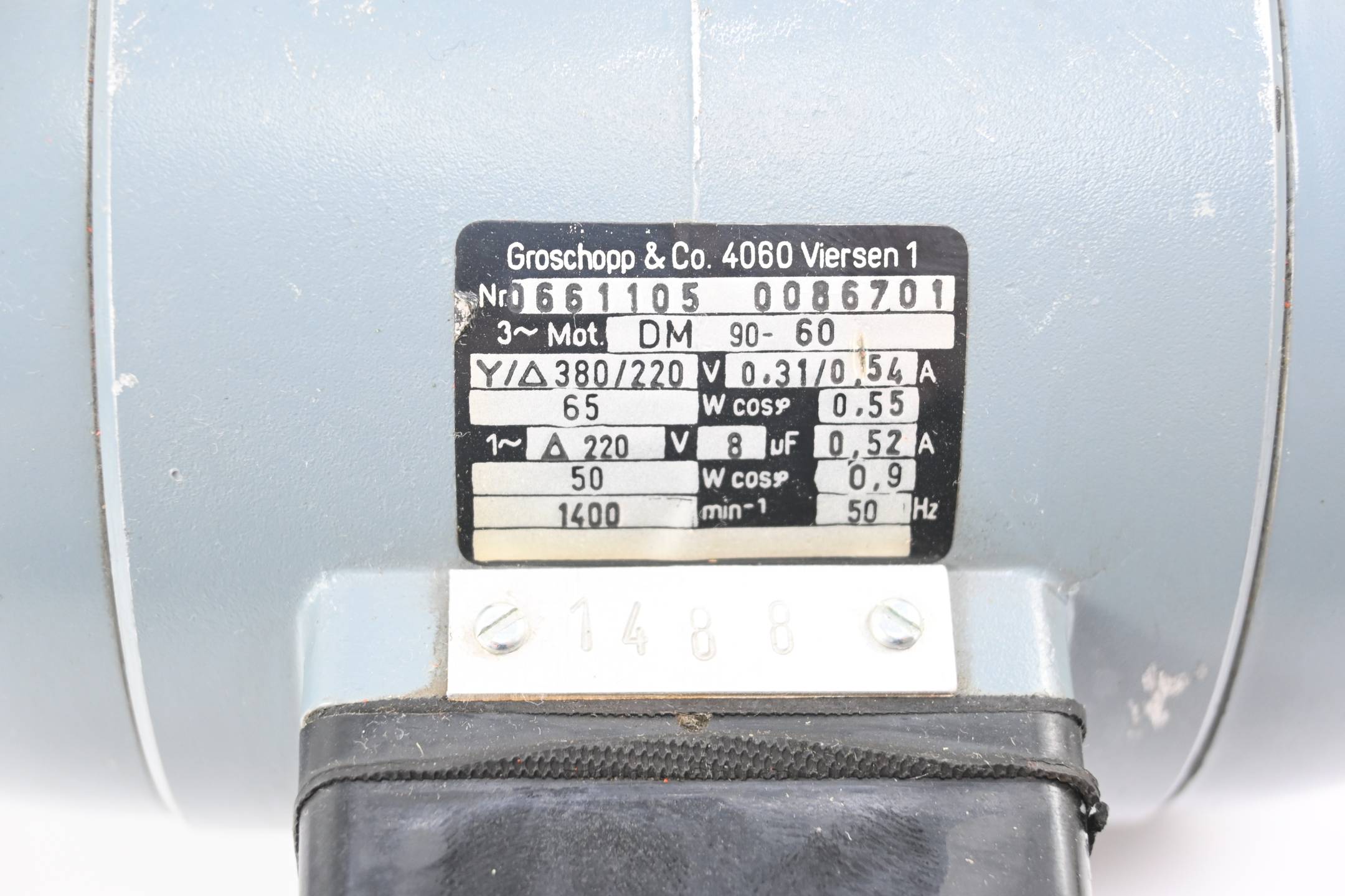 Groschopp Getriebemotor DM 90-60 ( DM90-60 ) 0,31/0,54A 1400/min
