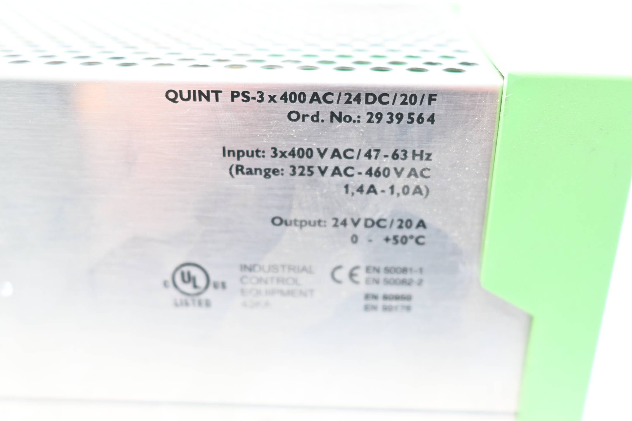 Phoenix Contact Stromversorgung QUINT-PS-3X400AC/24DC/20/F ( 2939564 )