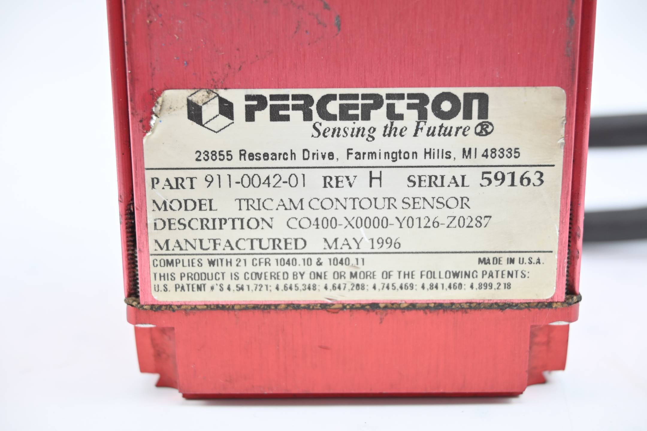Perceptron Tricam Contour Sensor 911-0042-01 Rev. H