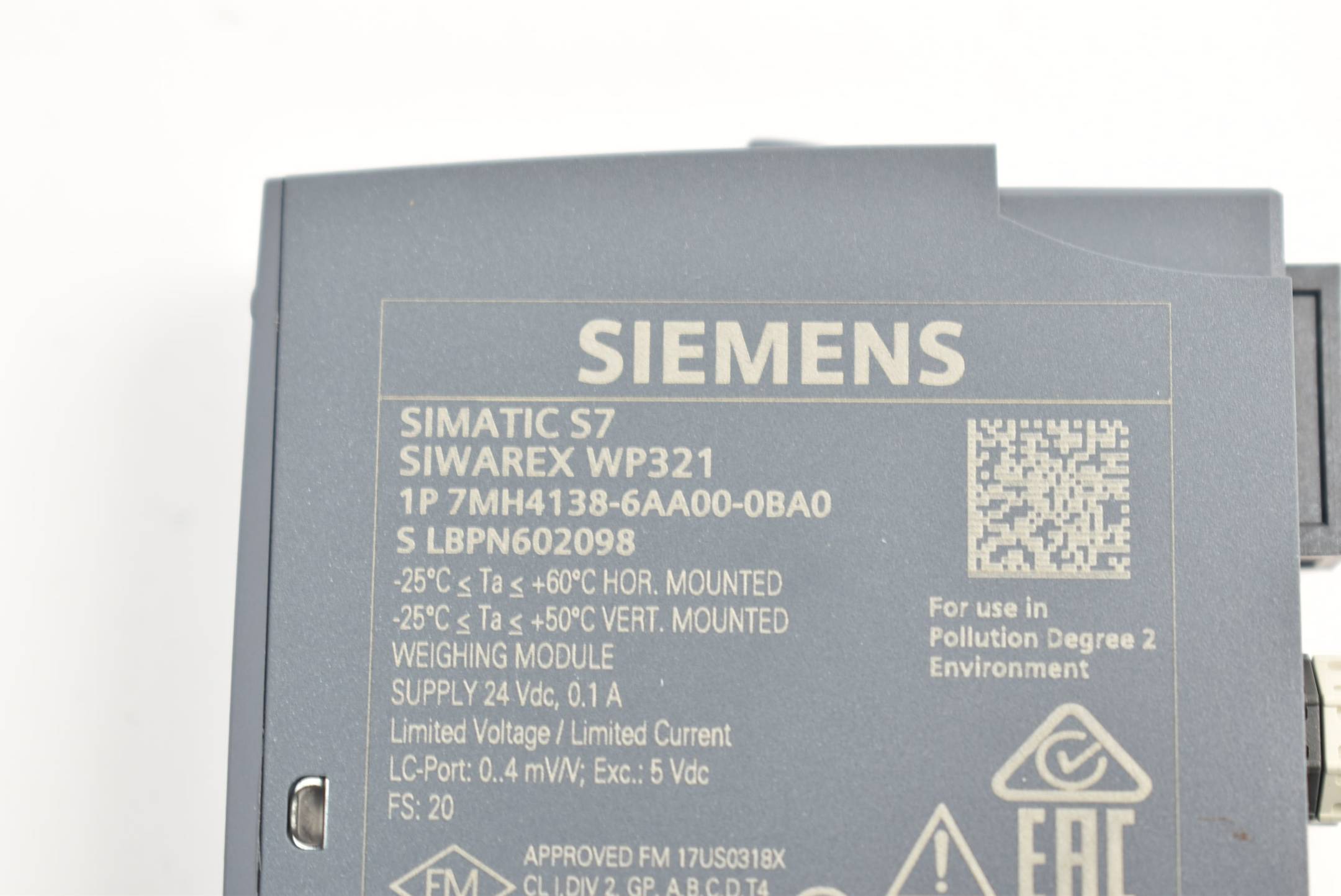 Siemens siwarex WP321 7MH4138-6AA00-0BA0 ( 7MH4 138-6AA00-0BA0 ) E20