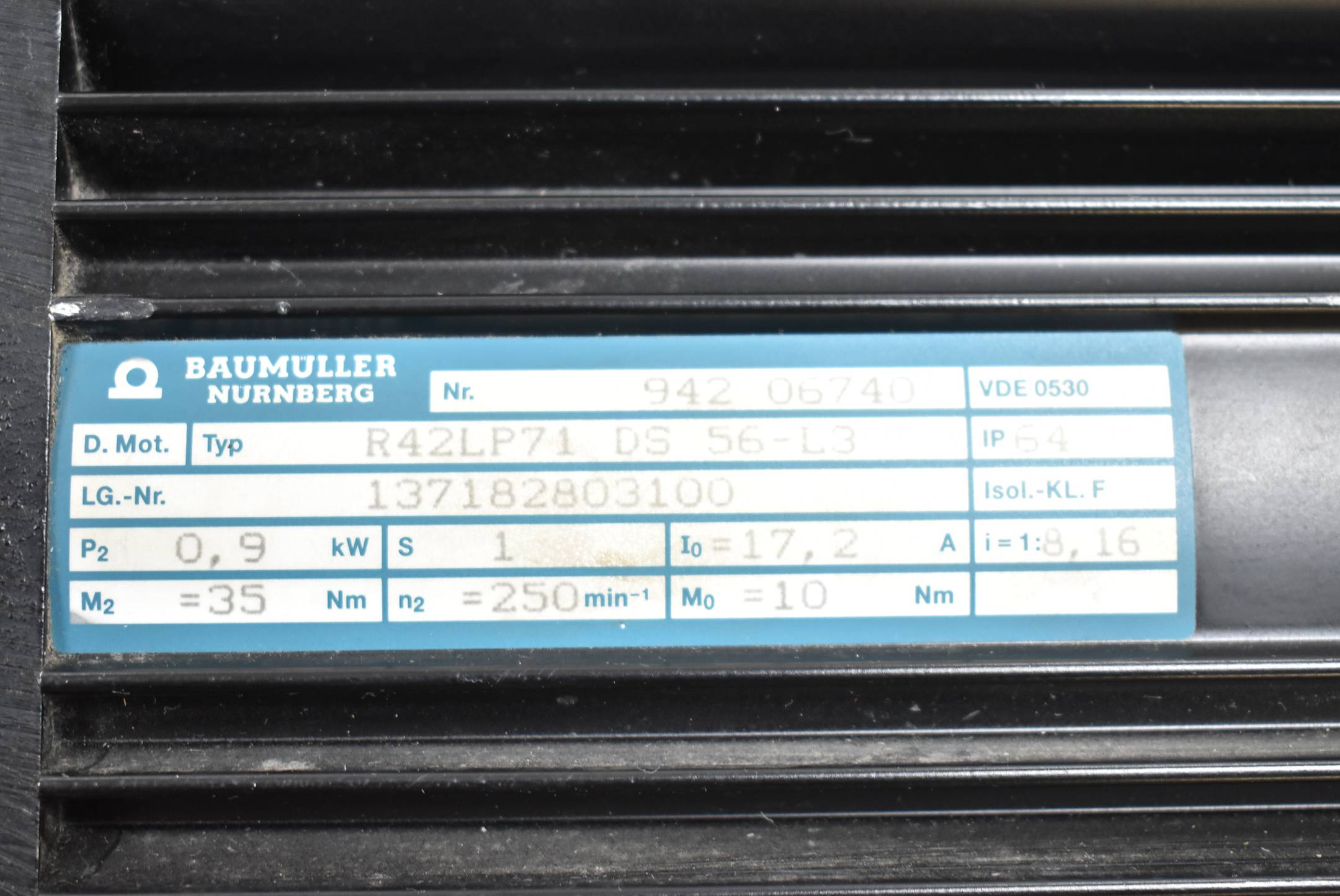 Baumüller Nürnberg  Servogetriebemotor R42LP71 DS 56-L3 ( R42 LP71 )