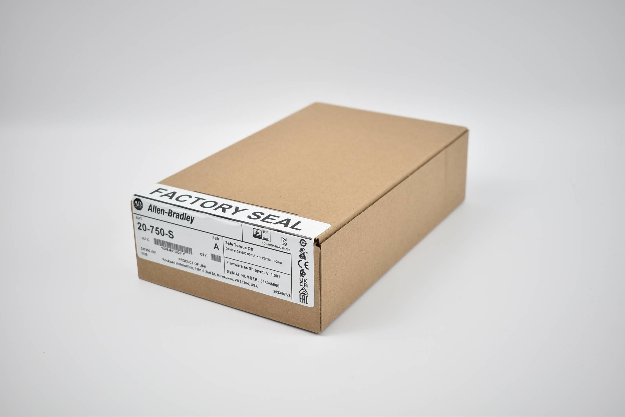 Allen-Bradley PowerFlex 750 SAFE Torque Off 20-750-S ( 387990-A01 ) 