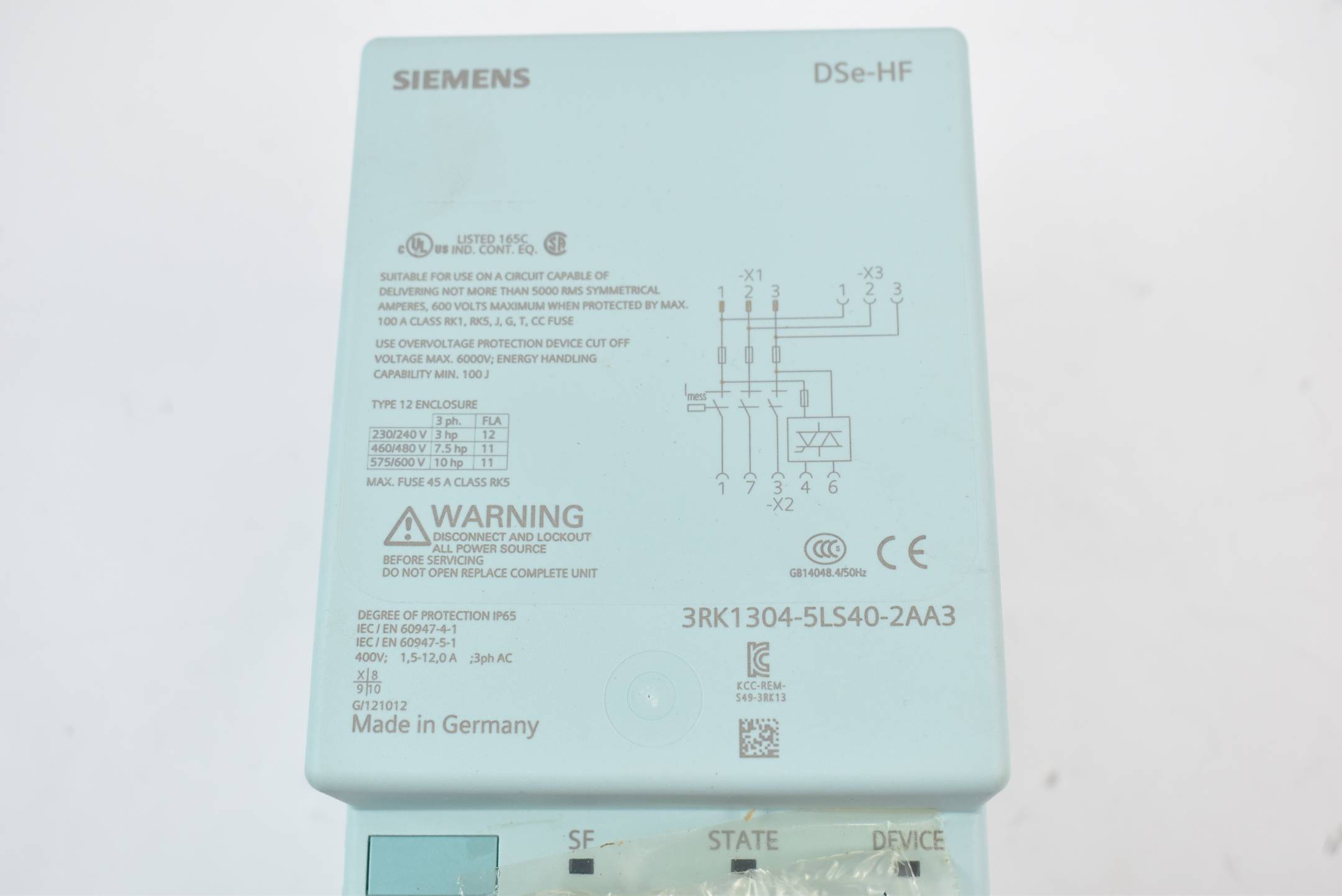 Siemens DSe-HF Direktstarter 3RK1304-5LS40-2AA3 ( 3RK1 304-5LS40-2AA3  )