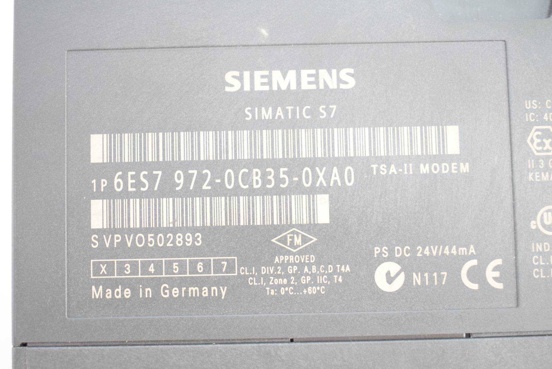 Siemens Simatic S7 TSA-11 Modem 6ES7 972-0CB35-0XA0 ( 6ES7972-0CB35-0XA0 )