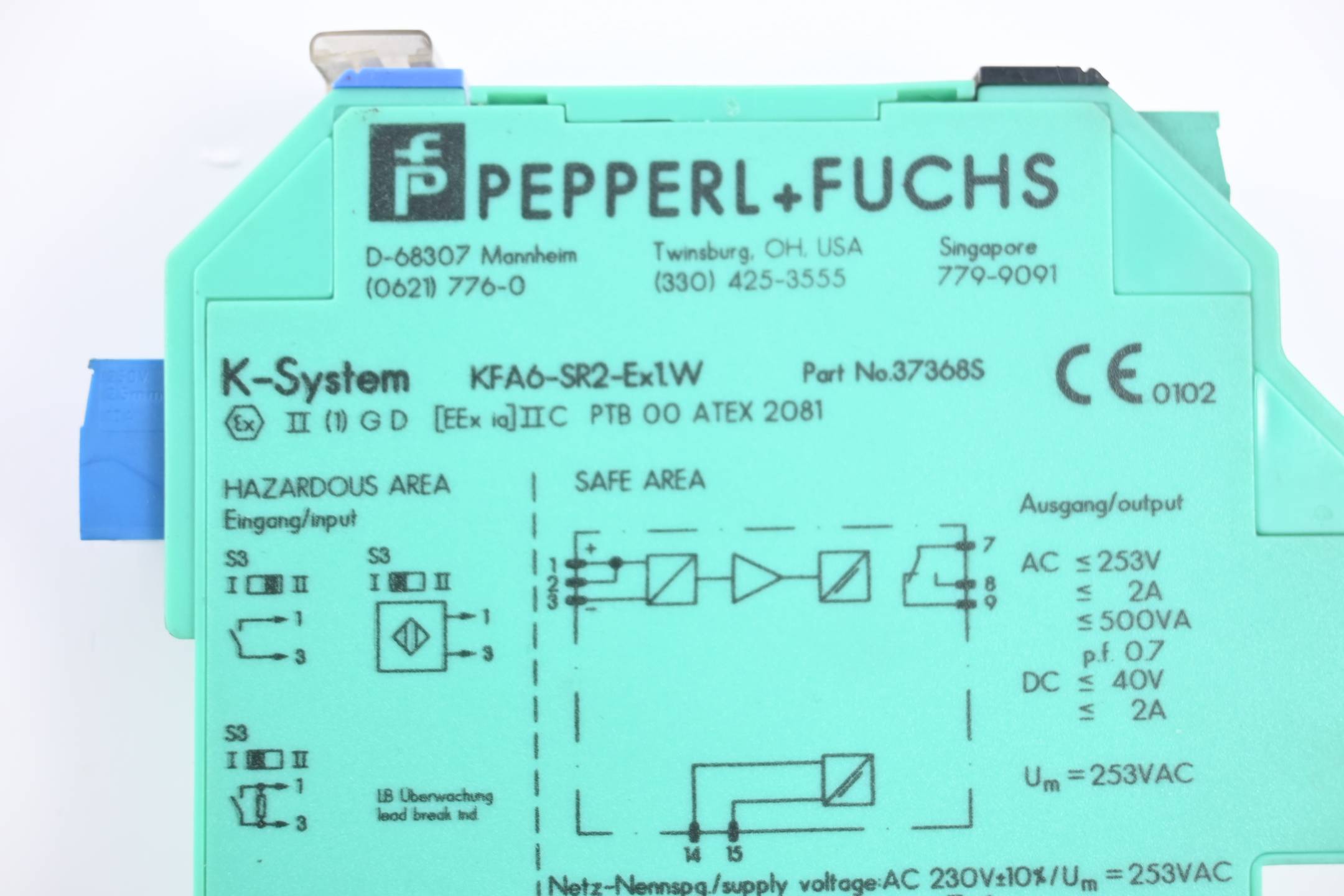 Pepperl+Fuchs Trennschaltverstärker KFA6-SR2-Ex1.W ( 37368S )