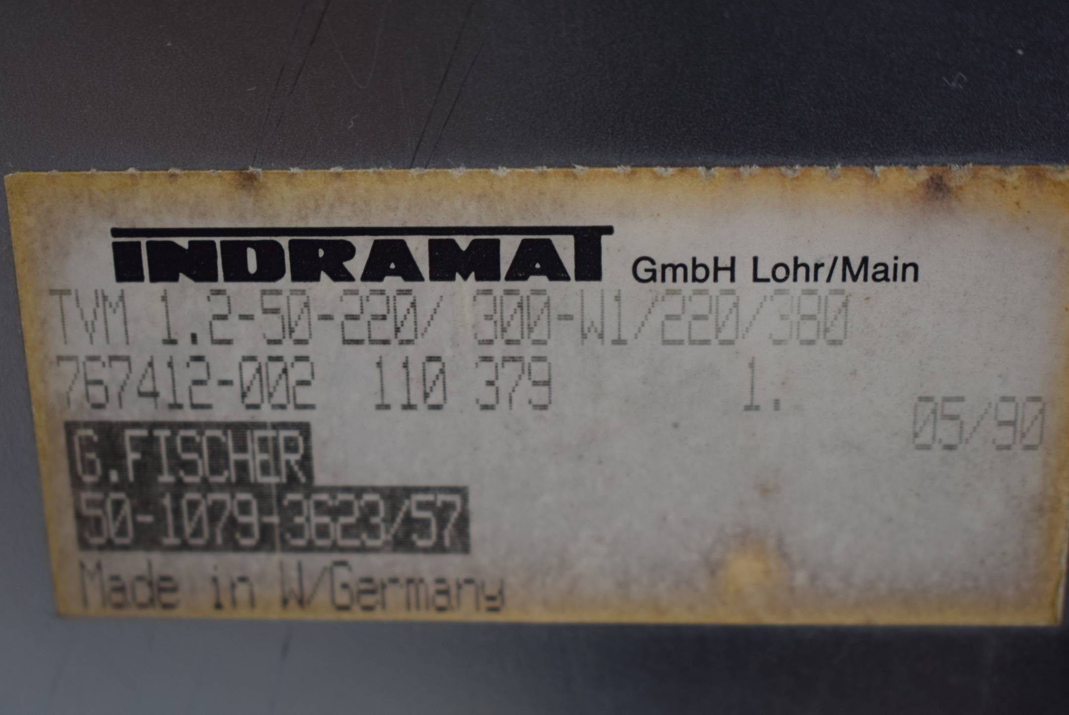 Indramat A.C. Servo Power Supply TVM 1.2-50-220/300-W1-220/380