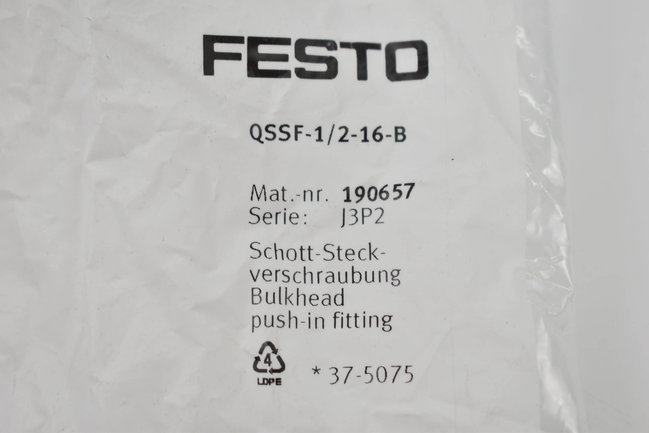 Festo Schott-Steckverschraubung QSSF-1/2-16-B ( 190657 )