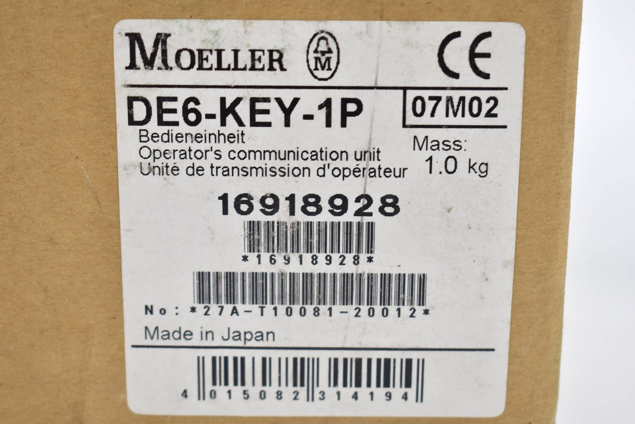 Eaton Klöckner Moeller Bedieneinheit DE6-KEY-1P ( 16918928 )