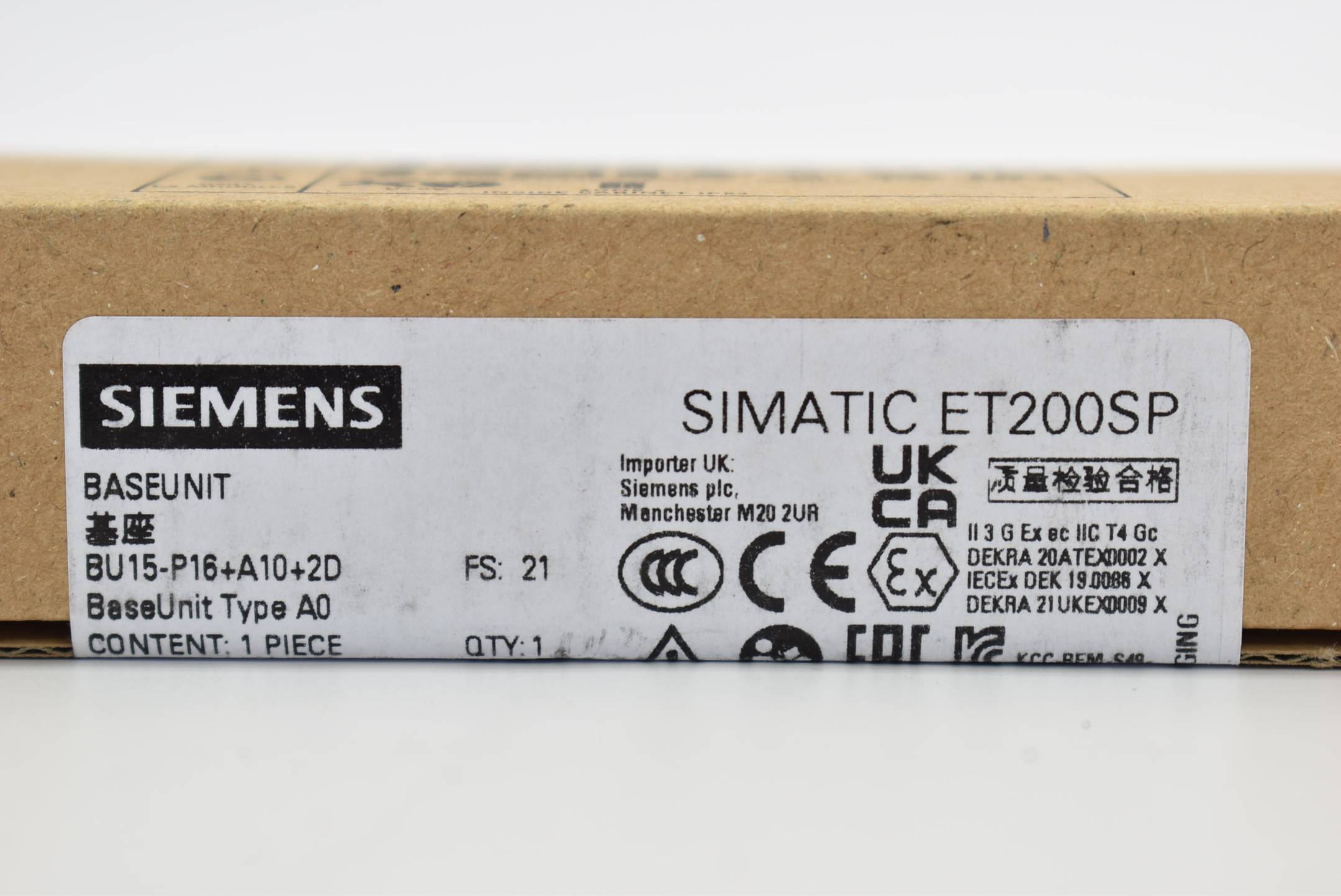 Siemens simatic ET 200SP 6ES7 193-6BP20-0DA0 ( 6ES7193-6BP20-0DA0 ) E21