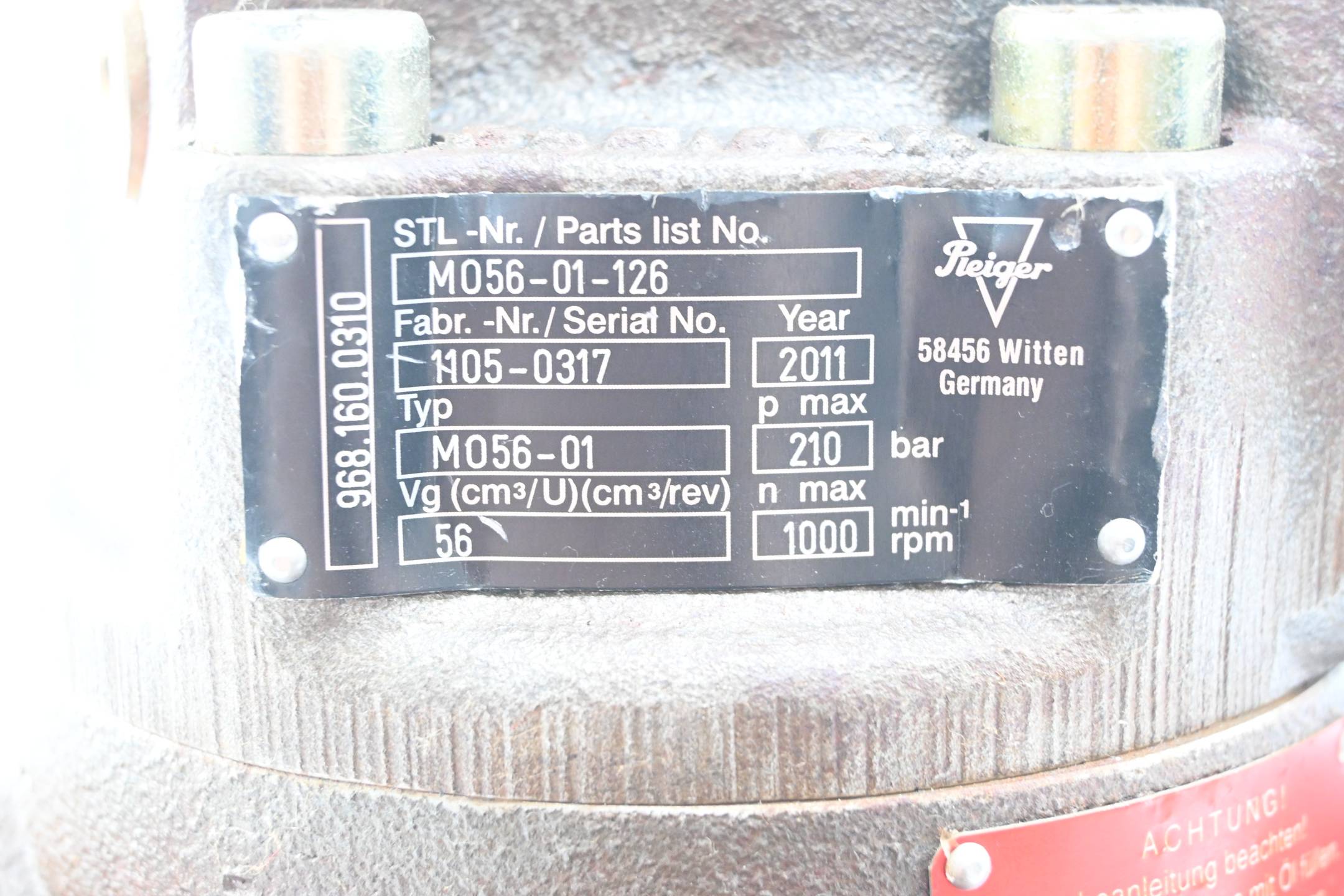 Pleiger Hydraulikmotor M056-01-126 