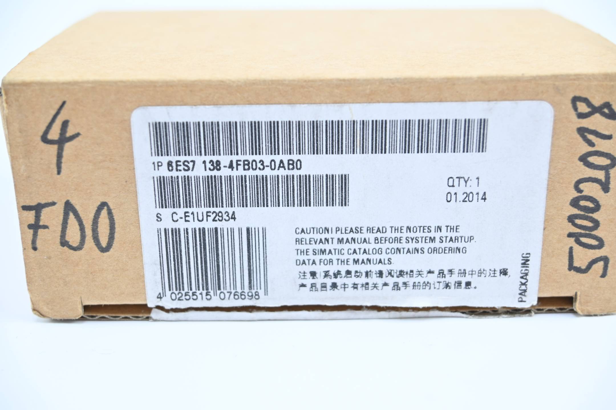 Siemens Simatic DP Elektronikmodul 6ES7138-4FB03-0AB0 ( 6ES7 138-4FB03-0AB0 )