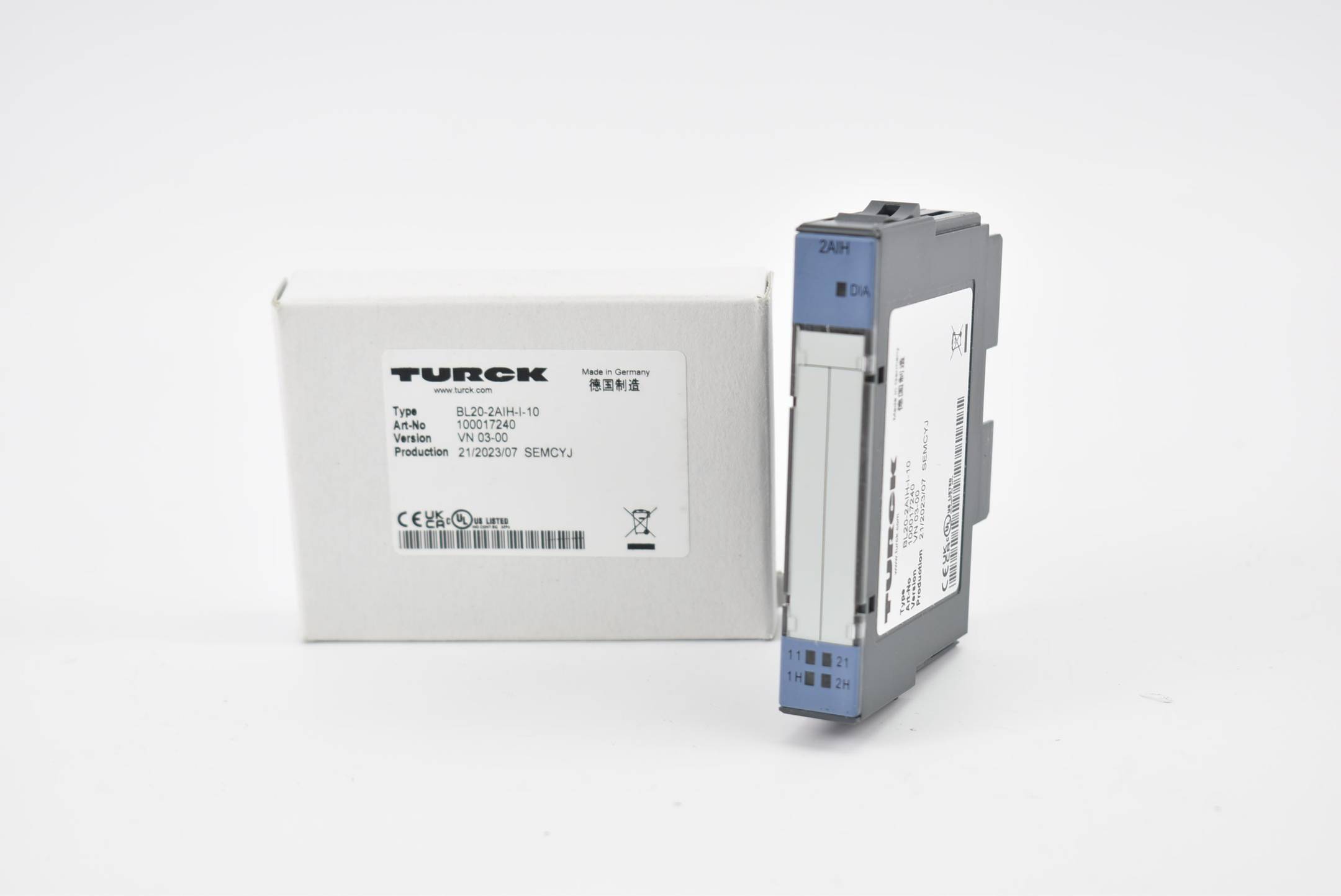Turck BL20 Elektronikmodul BL20-2AIH-I-10 ( 100017240 )
