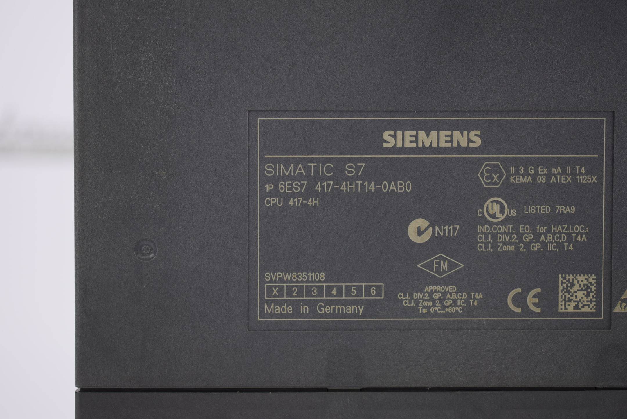 Siemens Simatic S7-400H CPU 417-4H 6ES7 417-4HT14-0AB0 ( 6ES7417-4HT14-0AB0 ) E1