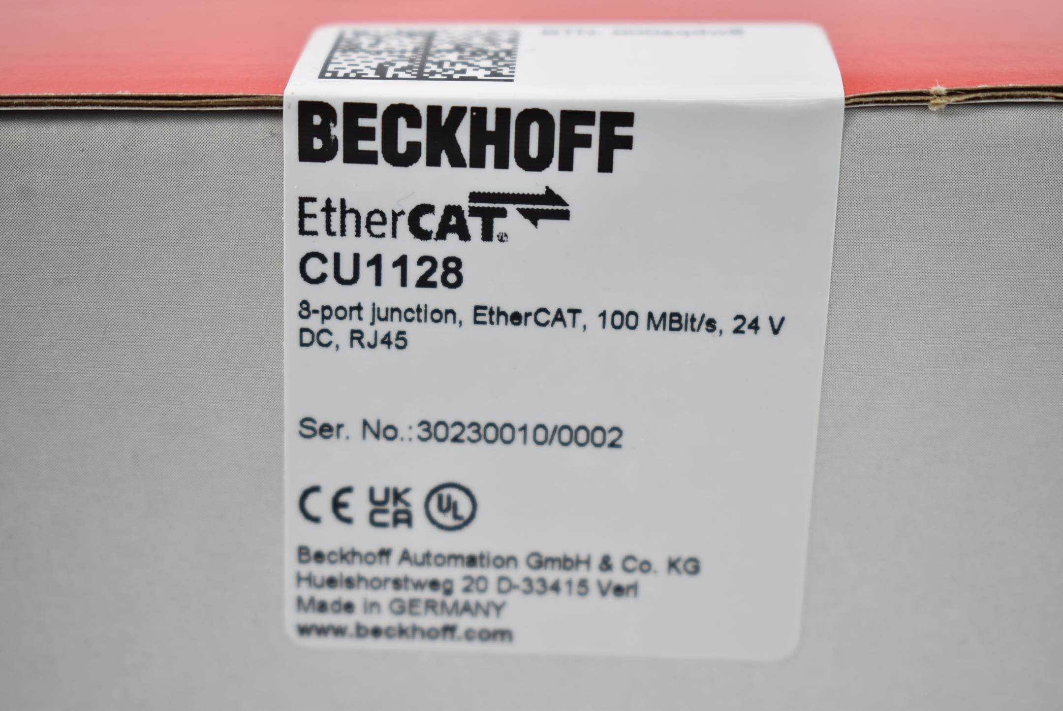 Beckhoff Infrastruktur 8-Port-Abzweig EtherCAT CU1128 ( CU 1128) 100MBits 24VDC