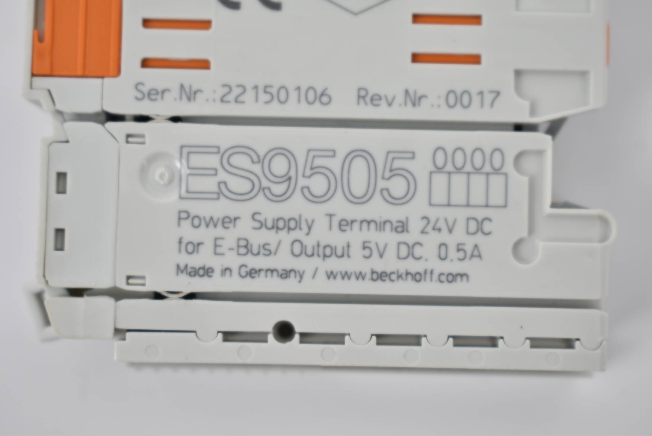 Beckhoff Netzteilklemme 5 V DC ES9505 ( ES 9505 )