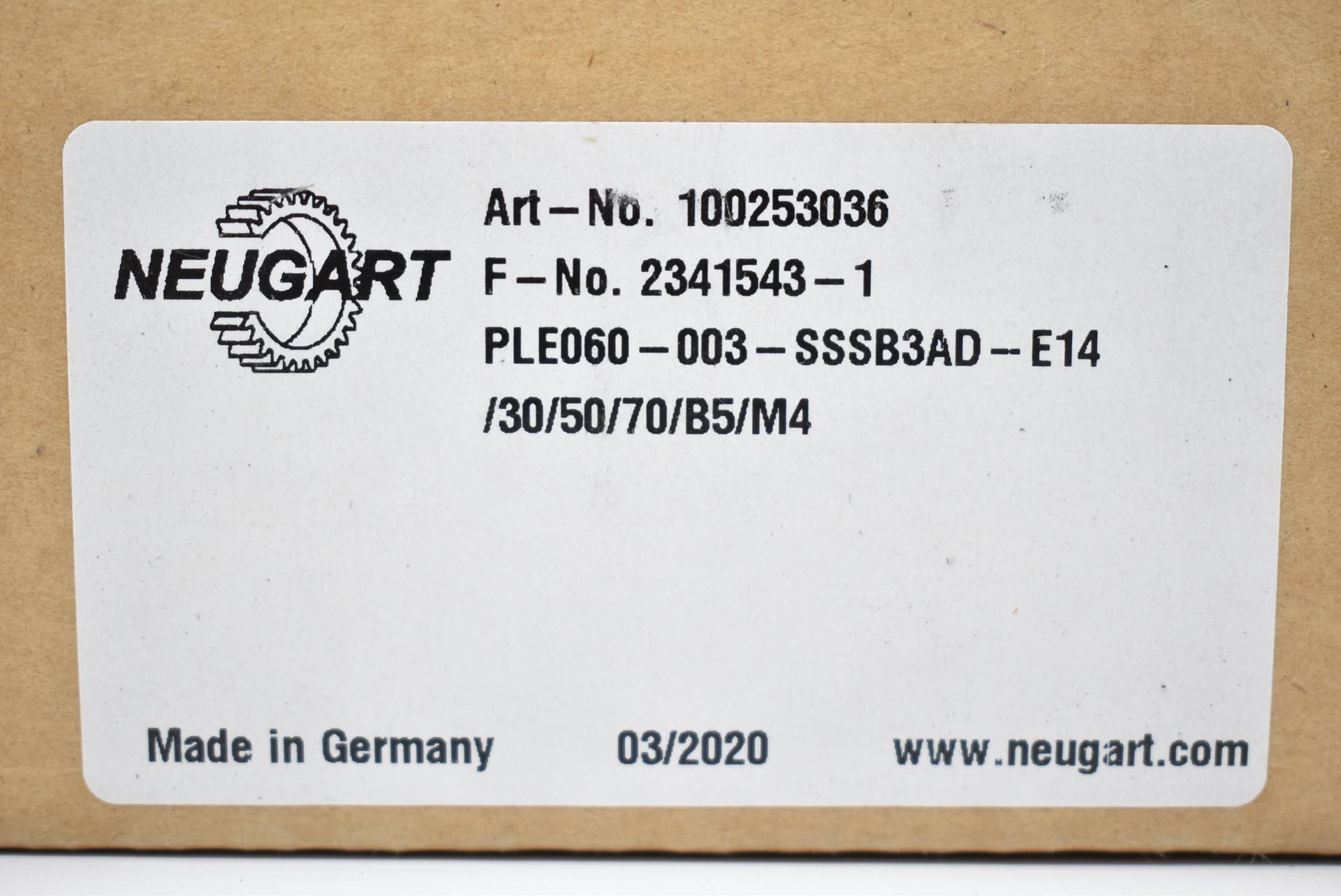 Neugart Planetengetriebe PLE060-003-SSSB3AD-E14/30/50/70/B5/M4 ( 100253036 )