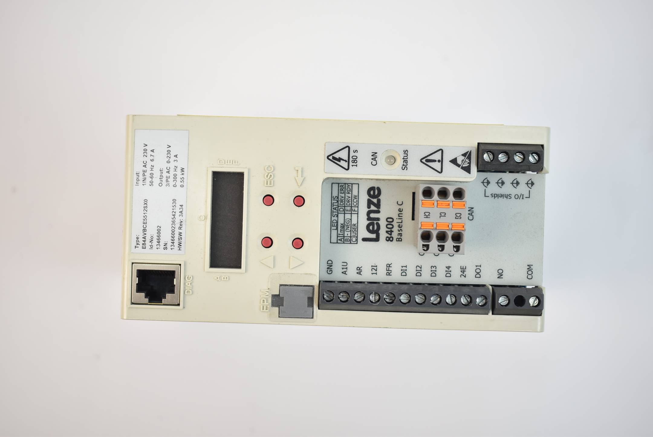 Lenze 8400 BaseLine C E82AVBCE5512SX0 ( 13466002 ) E84AVBCE5512SX0XX3A34