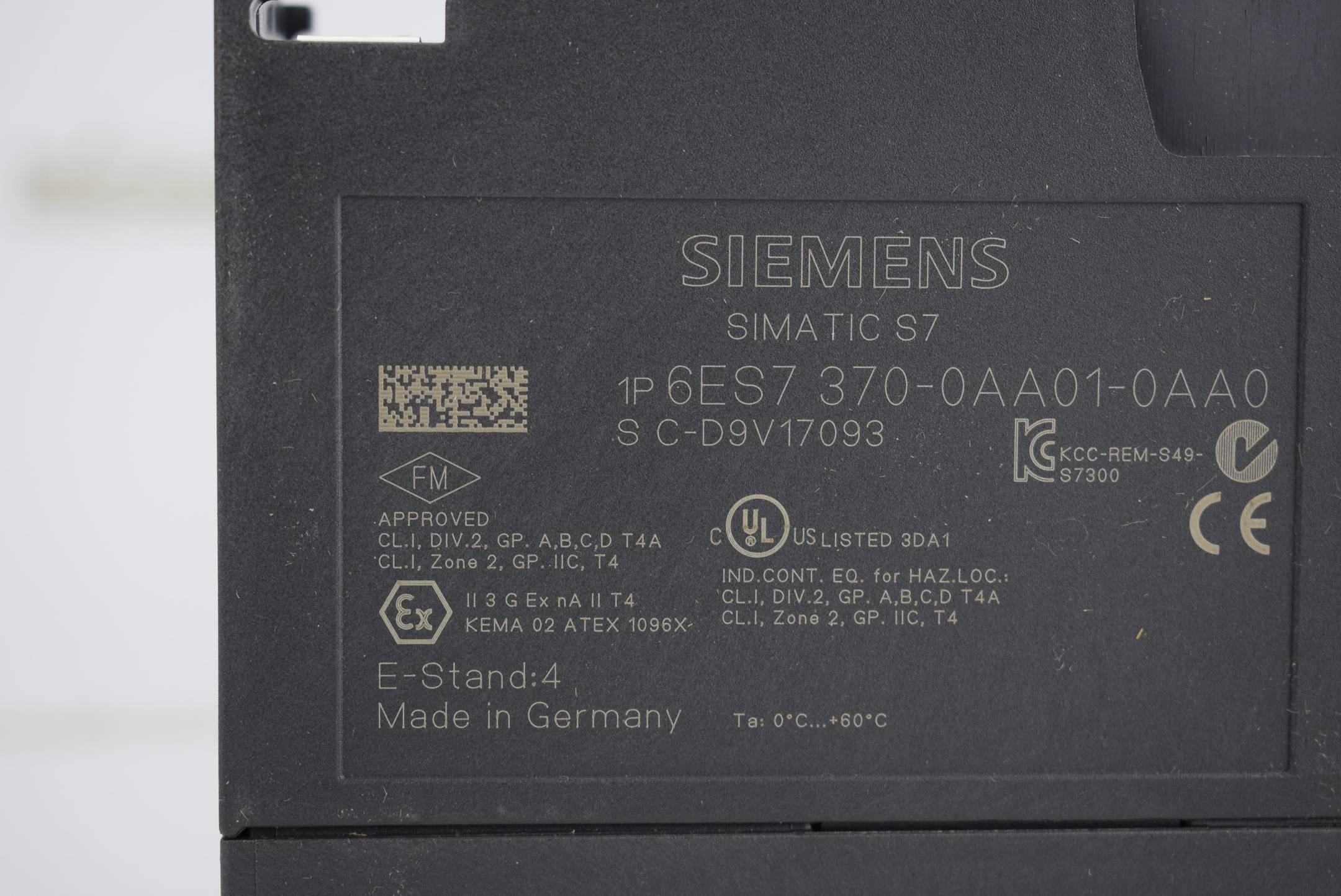 Siemens simatic S7-300 6ES7 370-0AA01-0AA0 ( 6ES7370-0AA01-0AA0 ) E4