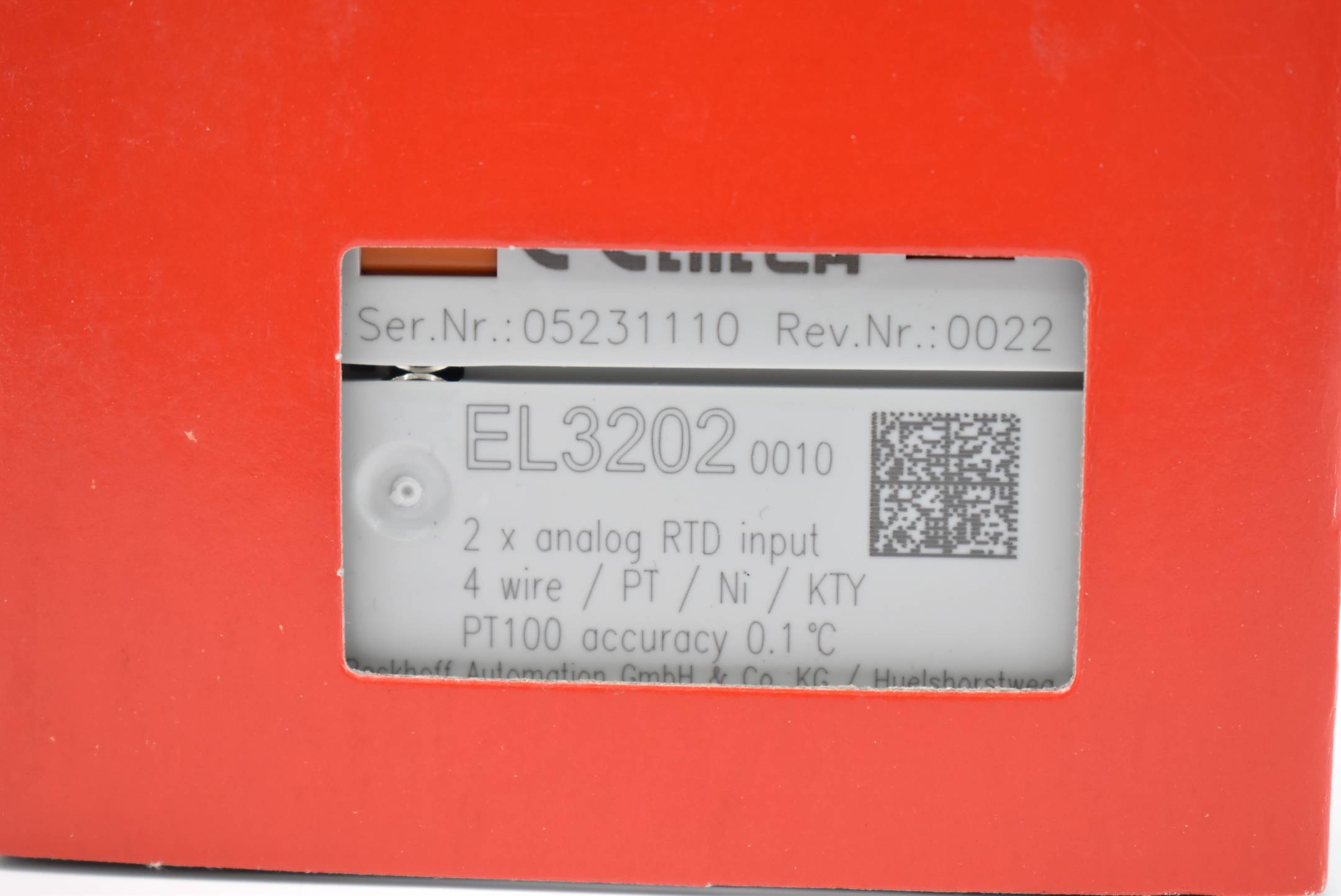 Beckhoff EtherCAT-Klemme 2-Kanal-Analog-Eingang EL3202-0010 ( EL 3202-0010 )