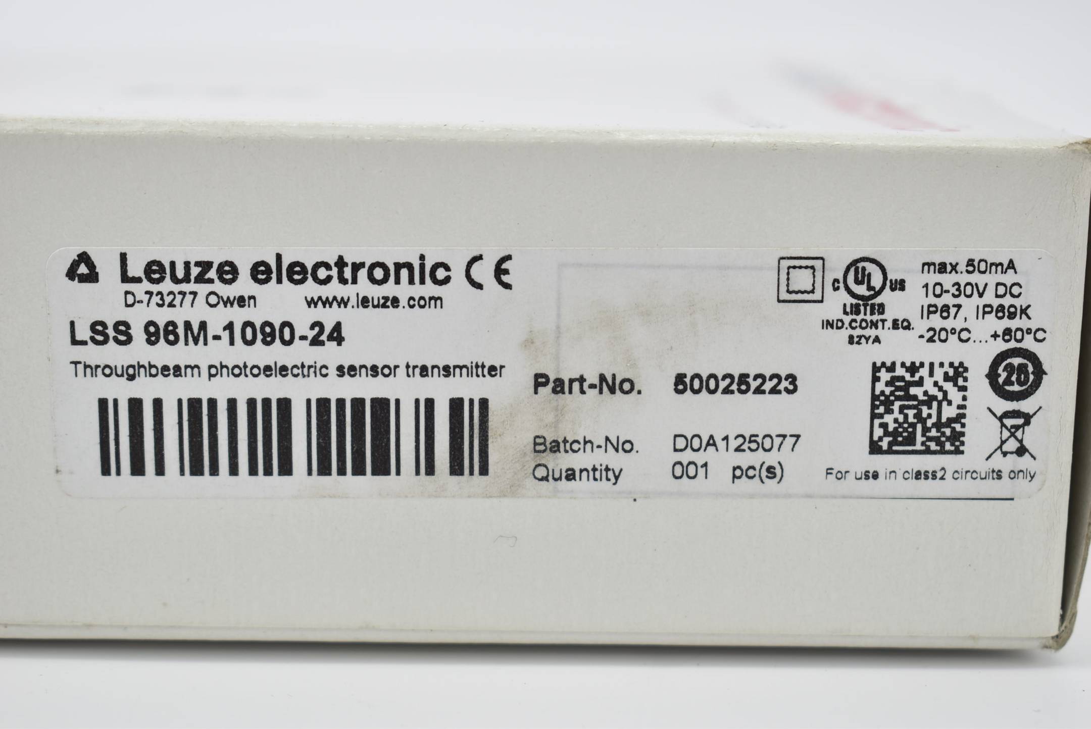 Leuze electronic Einweg-Lichtschranke 10-30VDC LSS 96M-1090-24 ( 50025223 )
