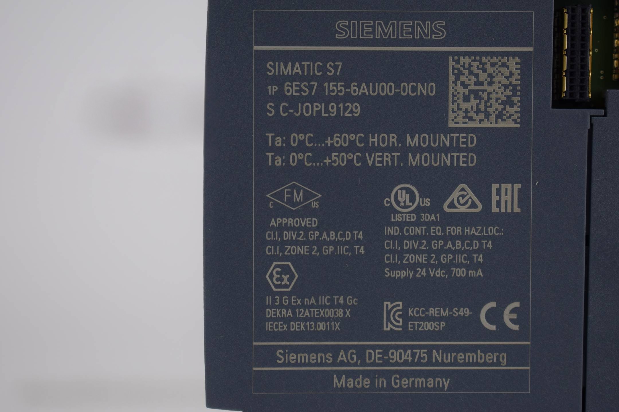 Siemens simatic ET 200SP  6ES7 155-6AU00-0CN0 ( 6ES7155-6AU00-0CN0 ) E5