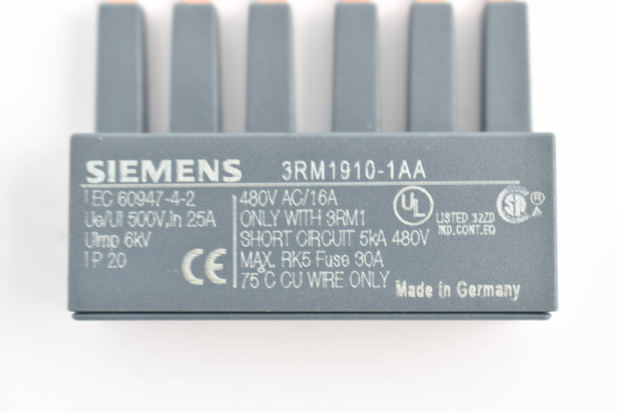 Siemens Zubehör für sirius 3RM1 3-Phasen Sammelschiene 3RM1910-1AA