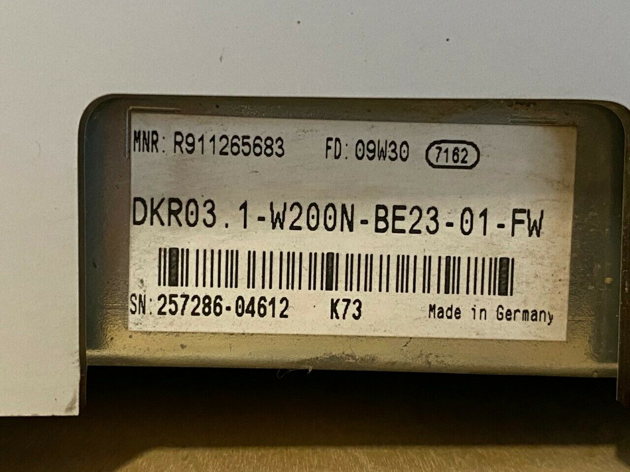 Bosch Rexroth Indramat DKR03.1-W200N-BE23-01-FW ( DKR031W200NBE2301FW )