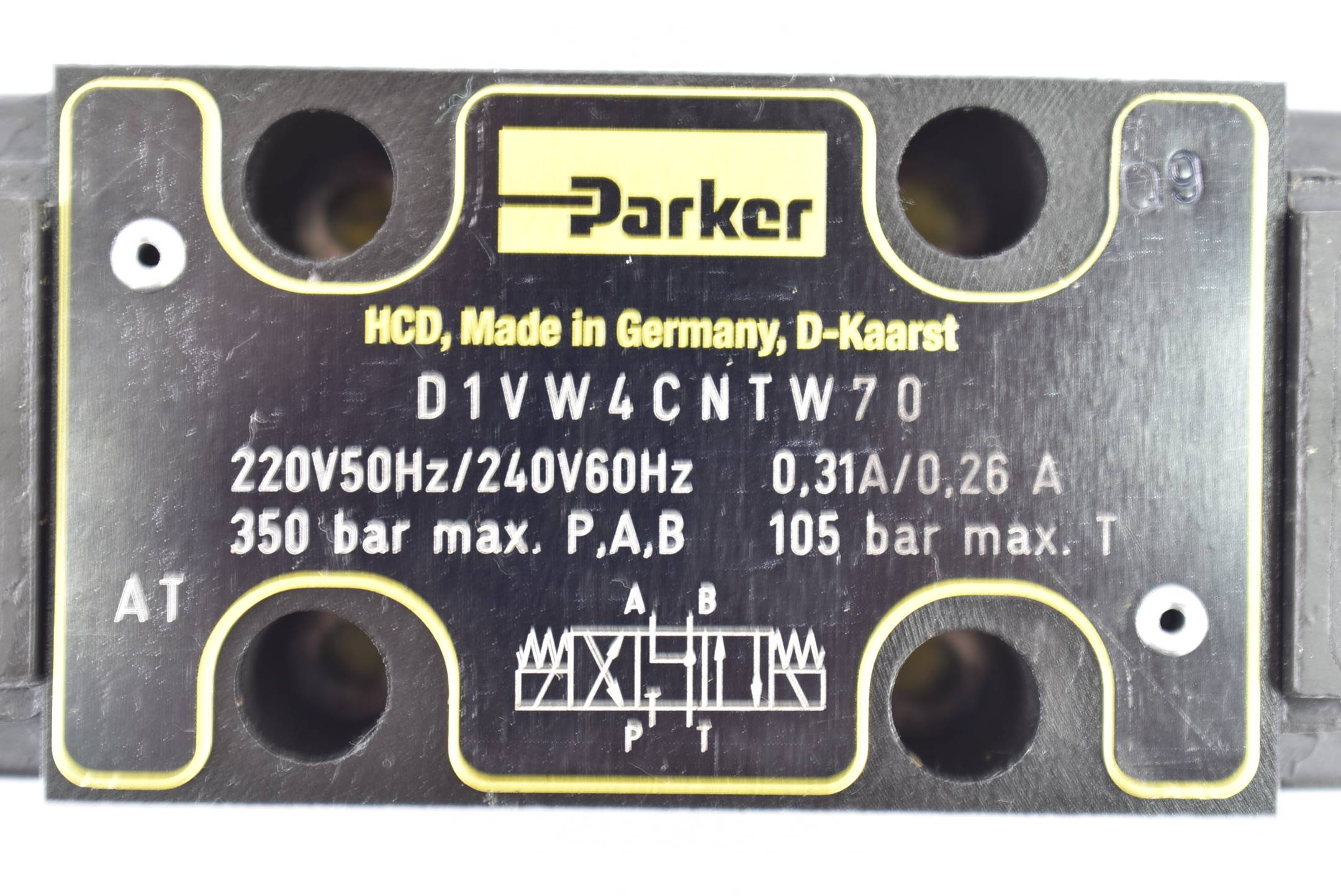 Parker Hydraulikventil 225V 50Hz / 240V 60Hz D1VW4CNTW70
