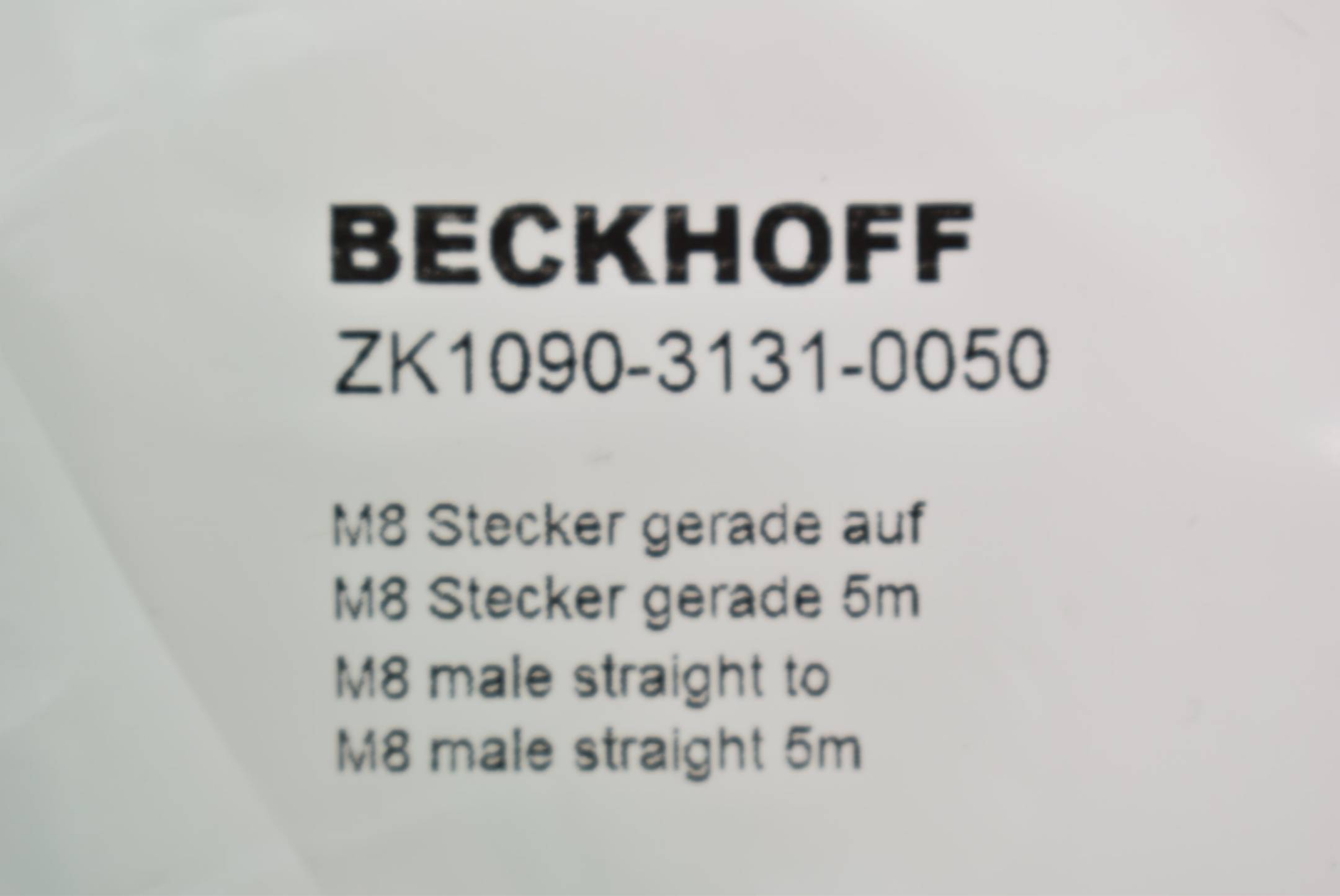 Beckoff EtherCAT-Leitung PUR AWG 26 M8 Stecker 5 m ZK1090-3131-0050