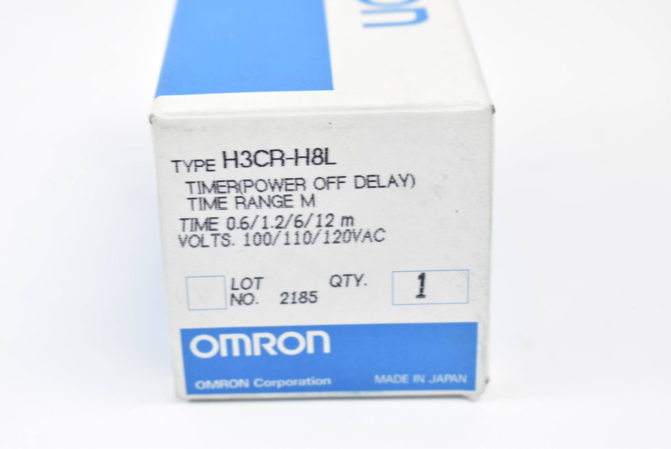 Omron Timer H3CR-H8L Time Range M 0.6/1.2/6/12m 100/110/120 VAC 