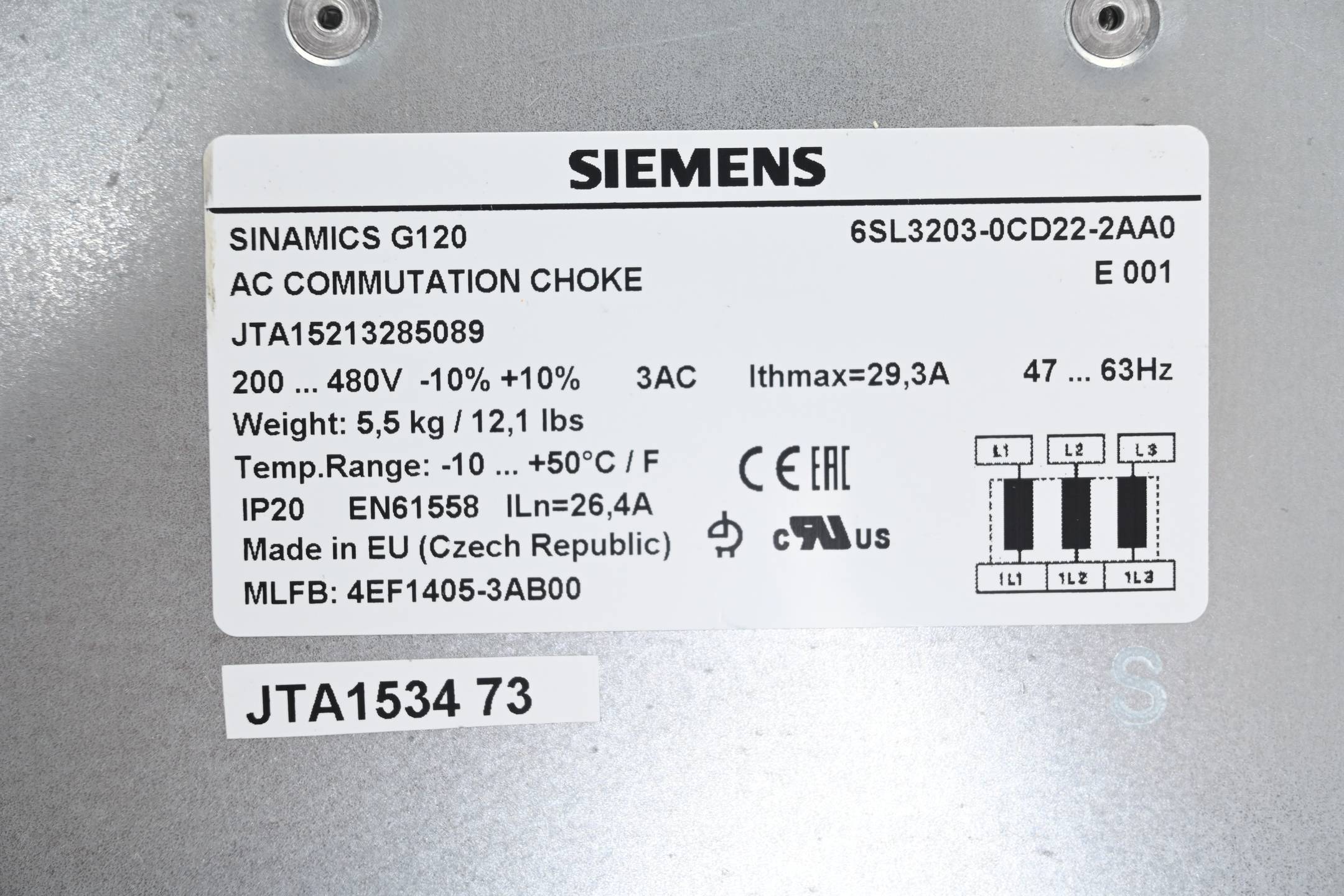 Siemens Sinamics PM340 6SL3210-1SE21-8AA0 Ver.E02 inkl. 6SL3203-0CD22-2AA0 