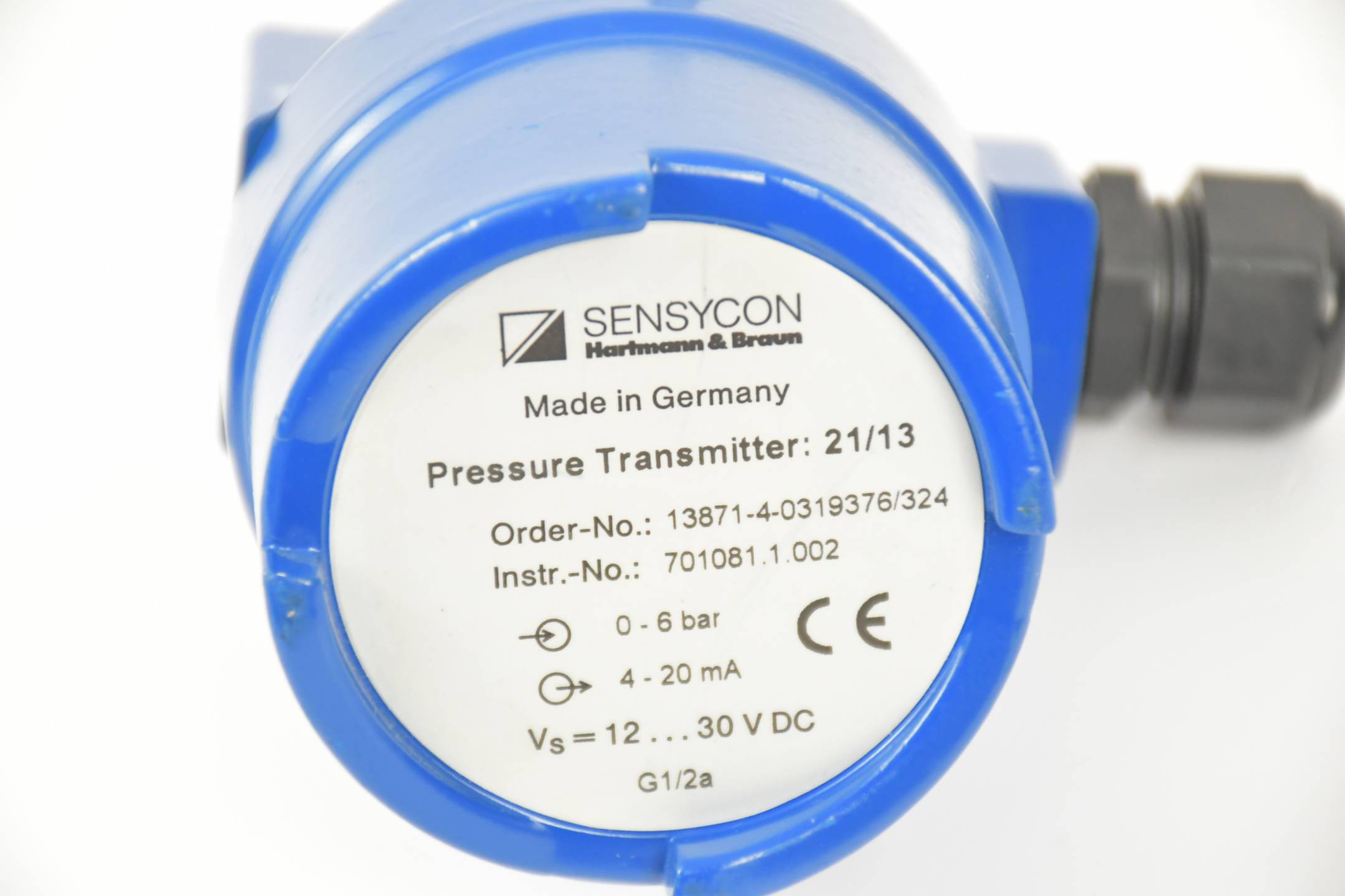 Sensycon Hartmann & Braun Pressure Transmitter 21/13 13871-4-0319376/324