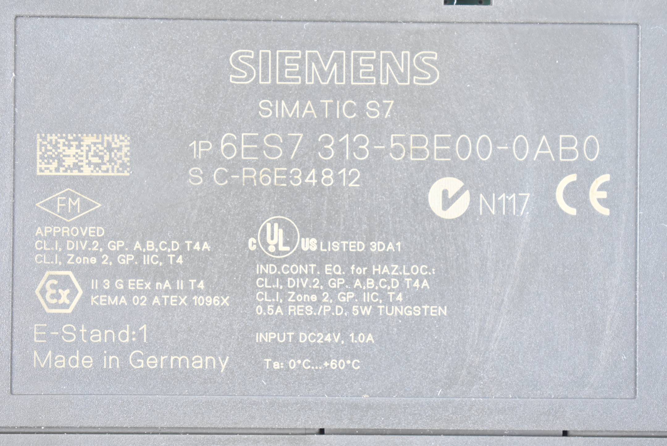 Siemens Simatic S7-300 CPU 313C 6ES7313-5BE00-0AB0 ( 6ES7 313-5BE00-0AB0 ) E1