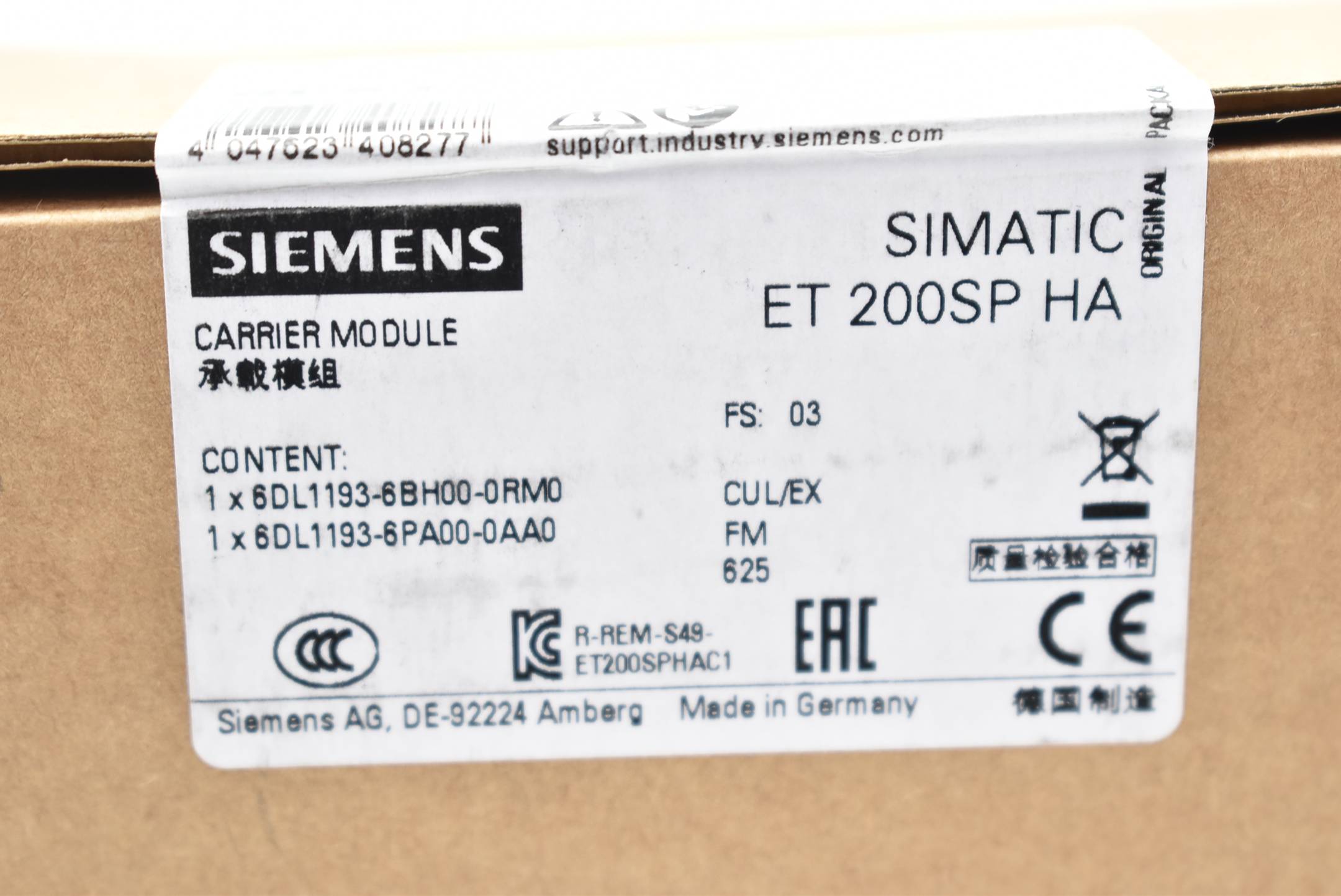Siemens simatic ET 200SP HA 6DL1 193-6BH00-0RM0 ( 6DL1193-6BH00-0RM0 ) FS3