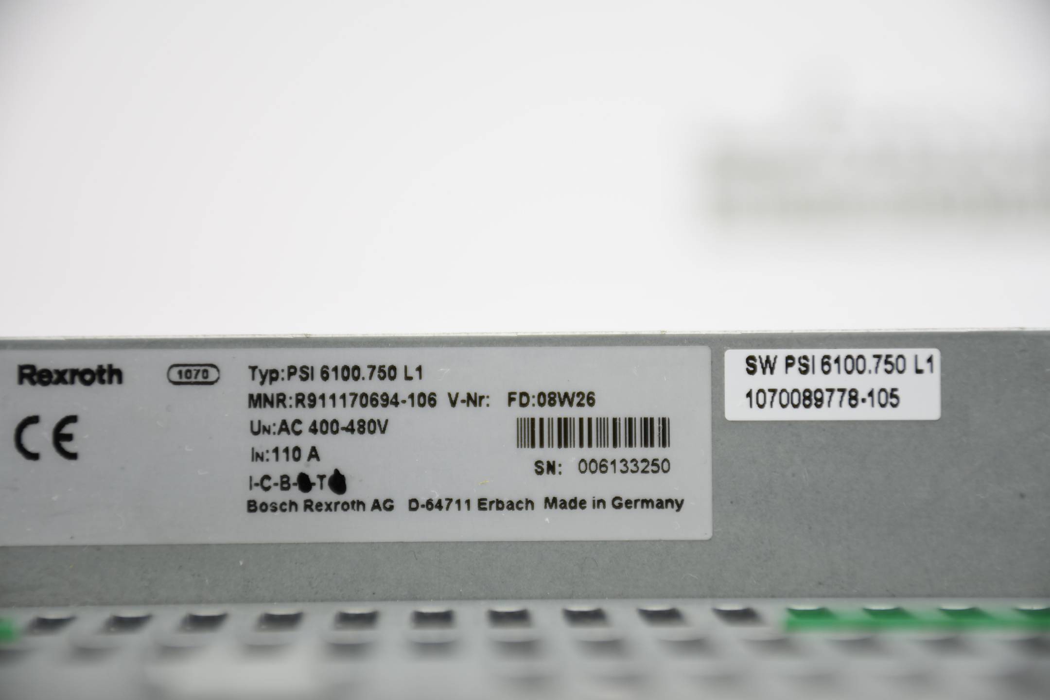 Rexroth Indramat PSI 6000 Frequenzumrichter PSI6100.750-L1 ( R911170694 -106 )