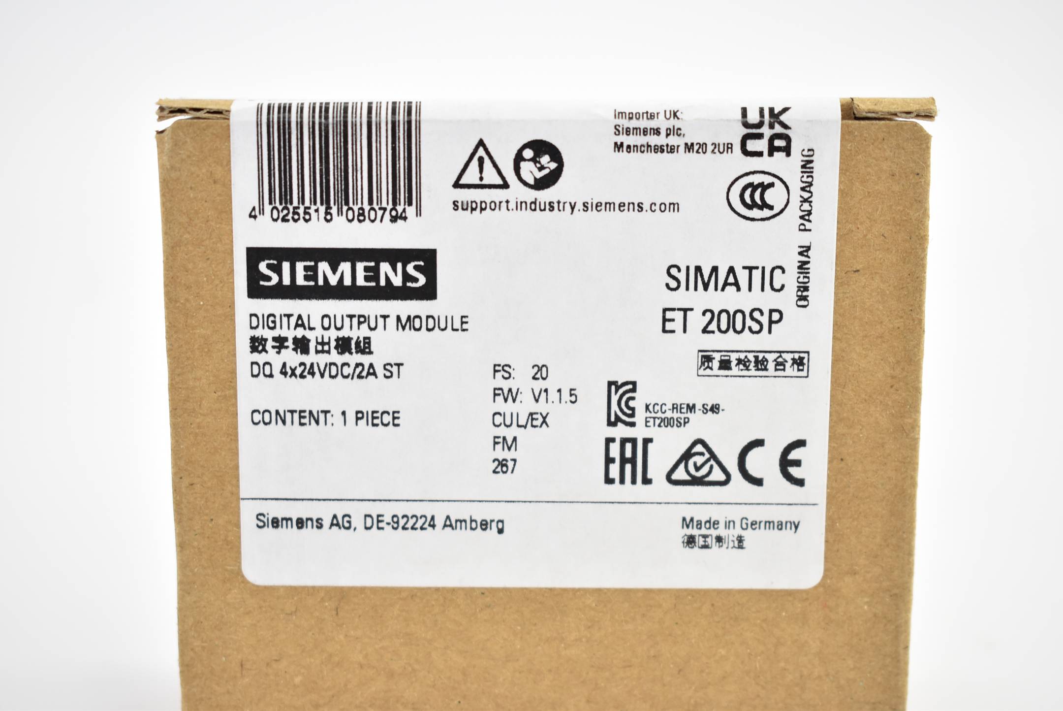 Siemens DQ 4x24VDC/2A ST 6ES7 132-6BD20-0BA0 ( 6ES7132-6BD20-0BA0 ) E20