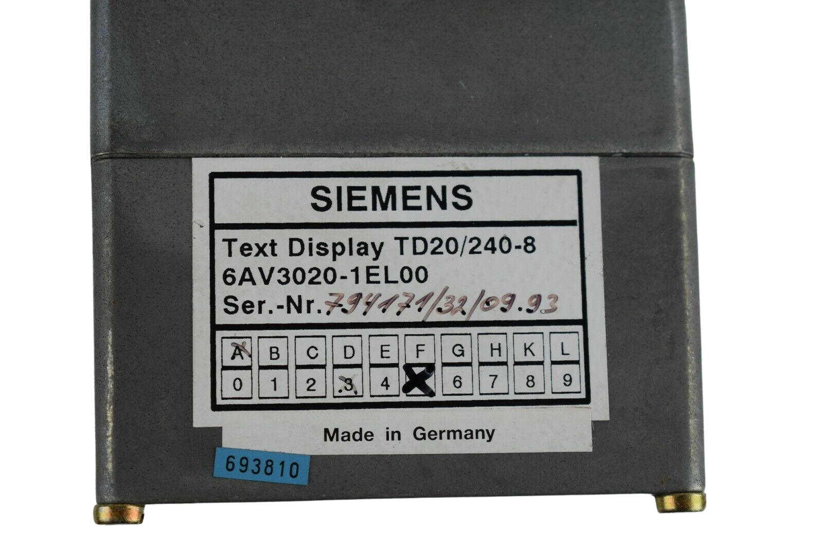 Siemens Text Display TD20/240-8 6AV3 020-1EL00 ( 6AV3020-1EL00 )