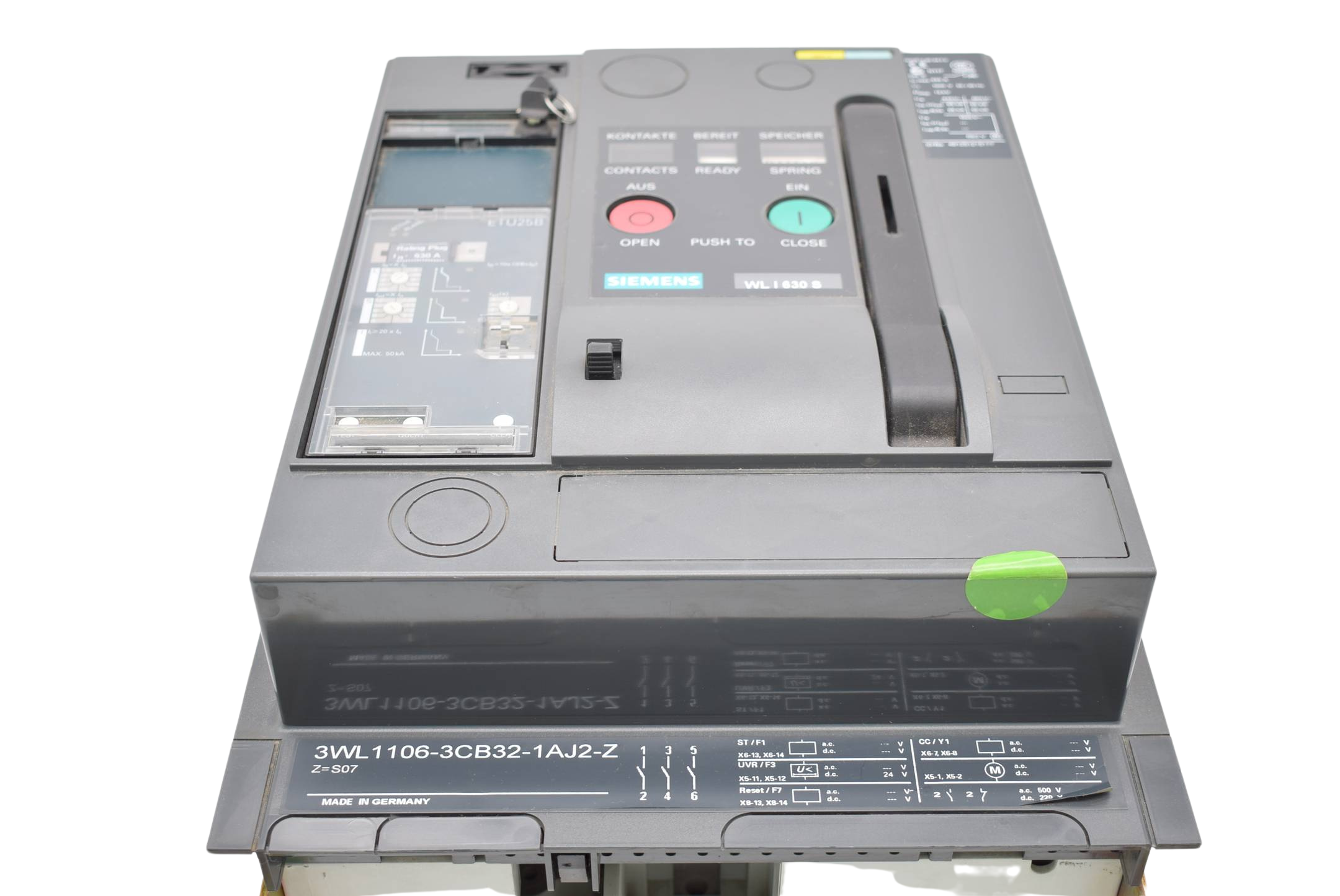 Siemens Leistungsschalter 3-polig 3WL1106-3CB32-1AJ2-Z ( 3WL1 106-3CB32-1AJ2-Z ) Siemens Leistungsschalter 3-polig 3WL1106-3CB32-1AJ2-Z ( 3WL1 106-3CB32-1AJ2-Z )
