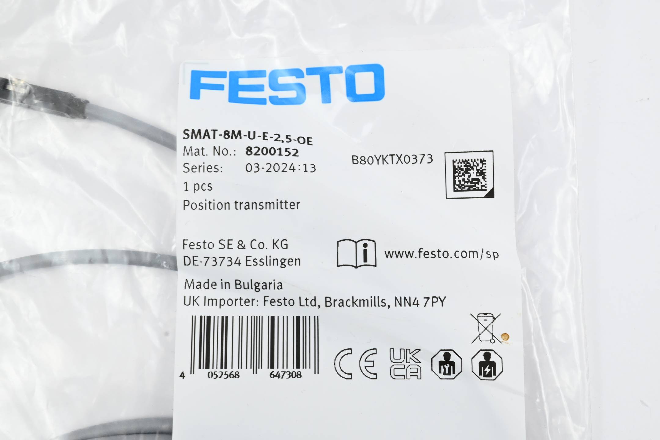 Festo Positions Transmitter SMAT-8M-U-E-2,5-OE ( 8200152 )
